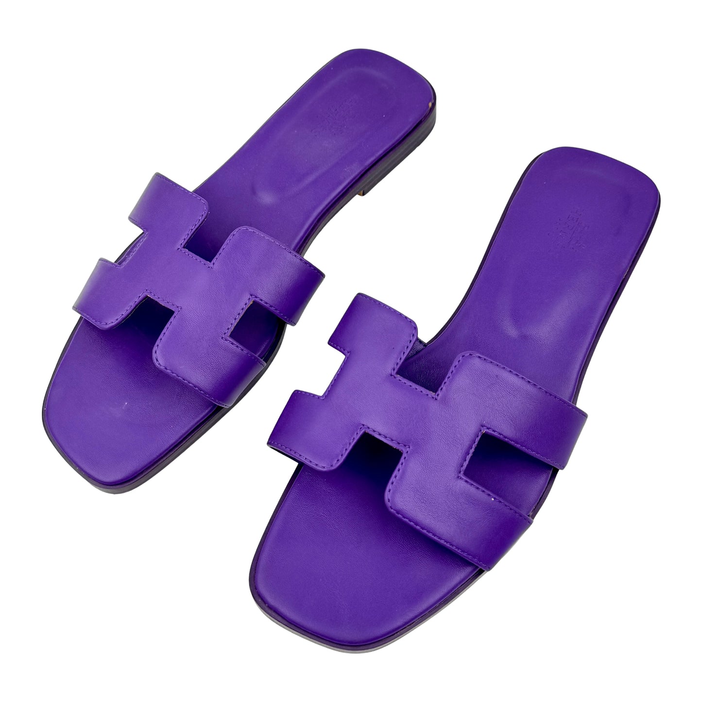 Hermès Women's Oran Purple Sandal Slippers (Size 39)