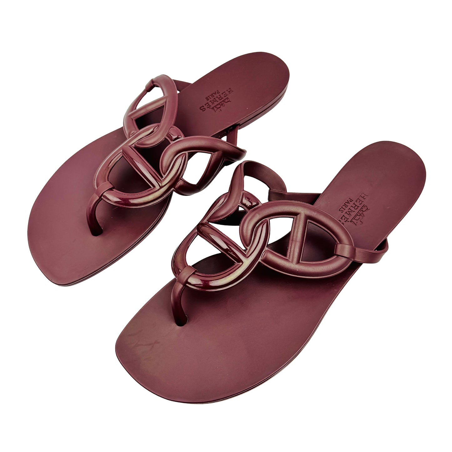 Hermès Egerie 'Bordeaux' Sandal Slippers (Size 40)