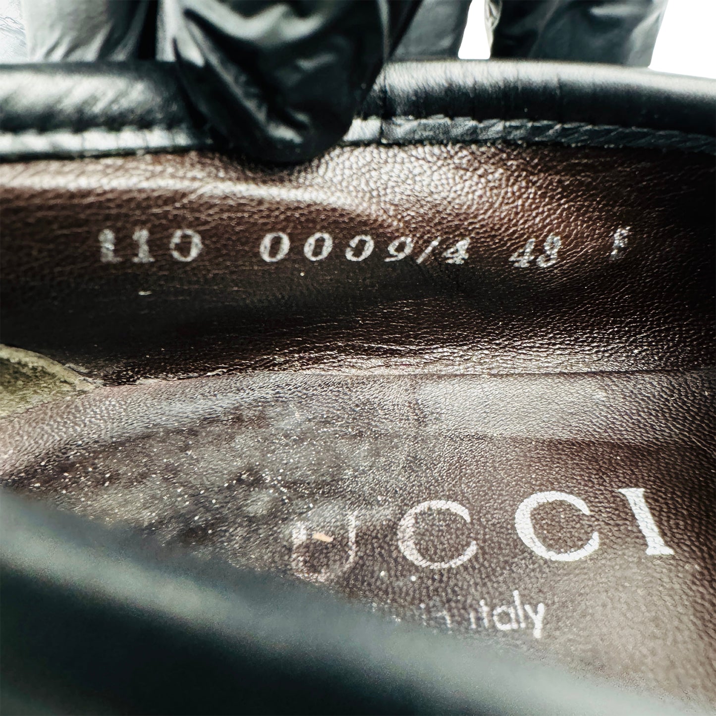 Gucci Men's Black Leather Horsebit Loafers (Size 43)