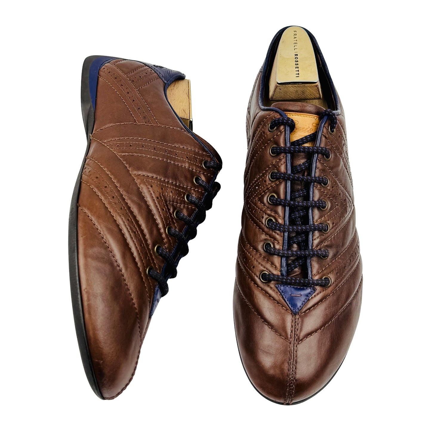 Louis Vuitton Men's Brown Leather Sneakers (Size 44)