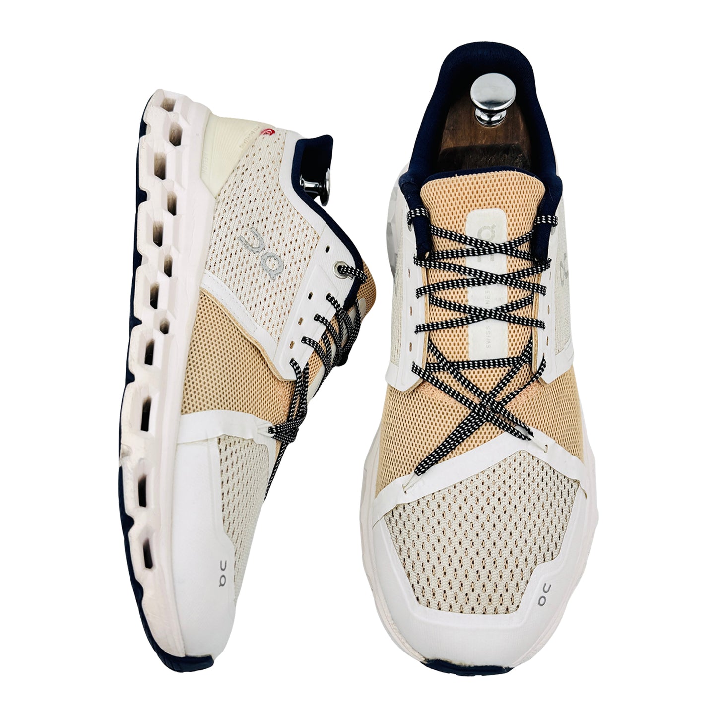 On Running Cloudstratus 'White Almond' Shoes (Size 45)