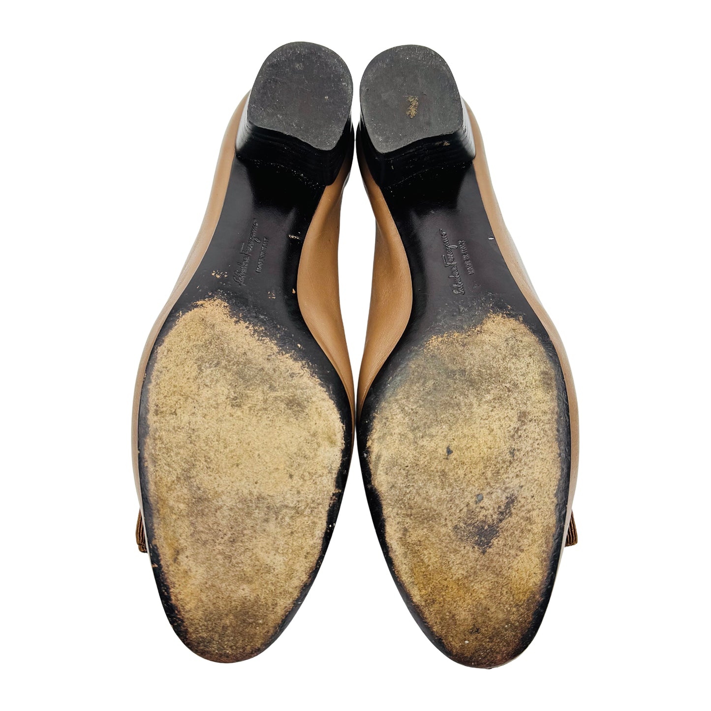 Salvatore Ferragamo Vara Pump Brown Slip-On Shoes (Size 38)