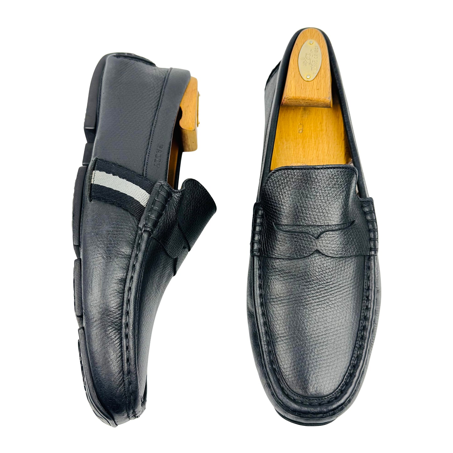 Bally Men's Pearce Black Leather Loafers (Size 42.5)