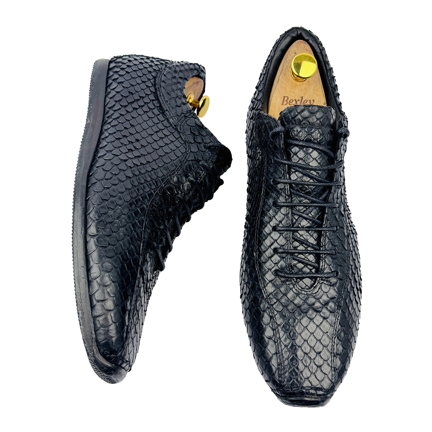 Giorgio Armani Men's Python Leather Black Sneakers (Size 44)