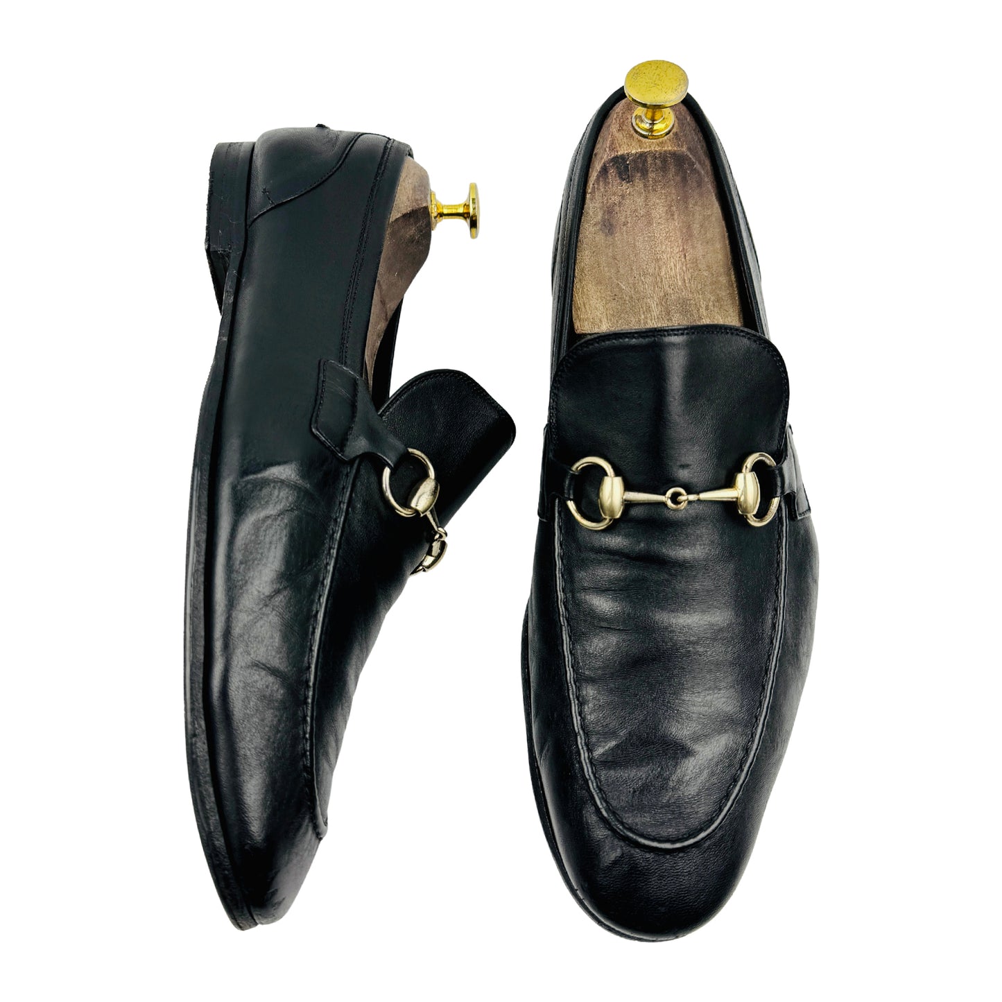 Gucci Men's Jordaan Black Leather Loafers (Size 42/42.5)