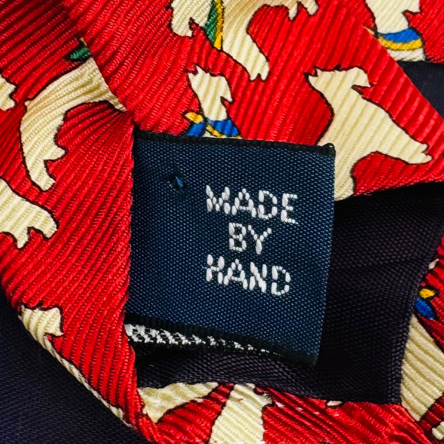 Ralph Lauren Polo Red 'Dog Motif' Tie (Size Regular)