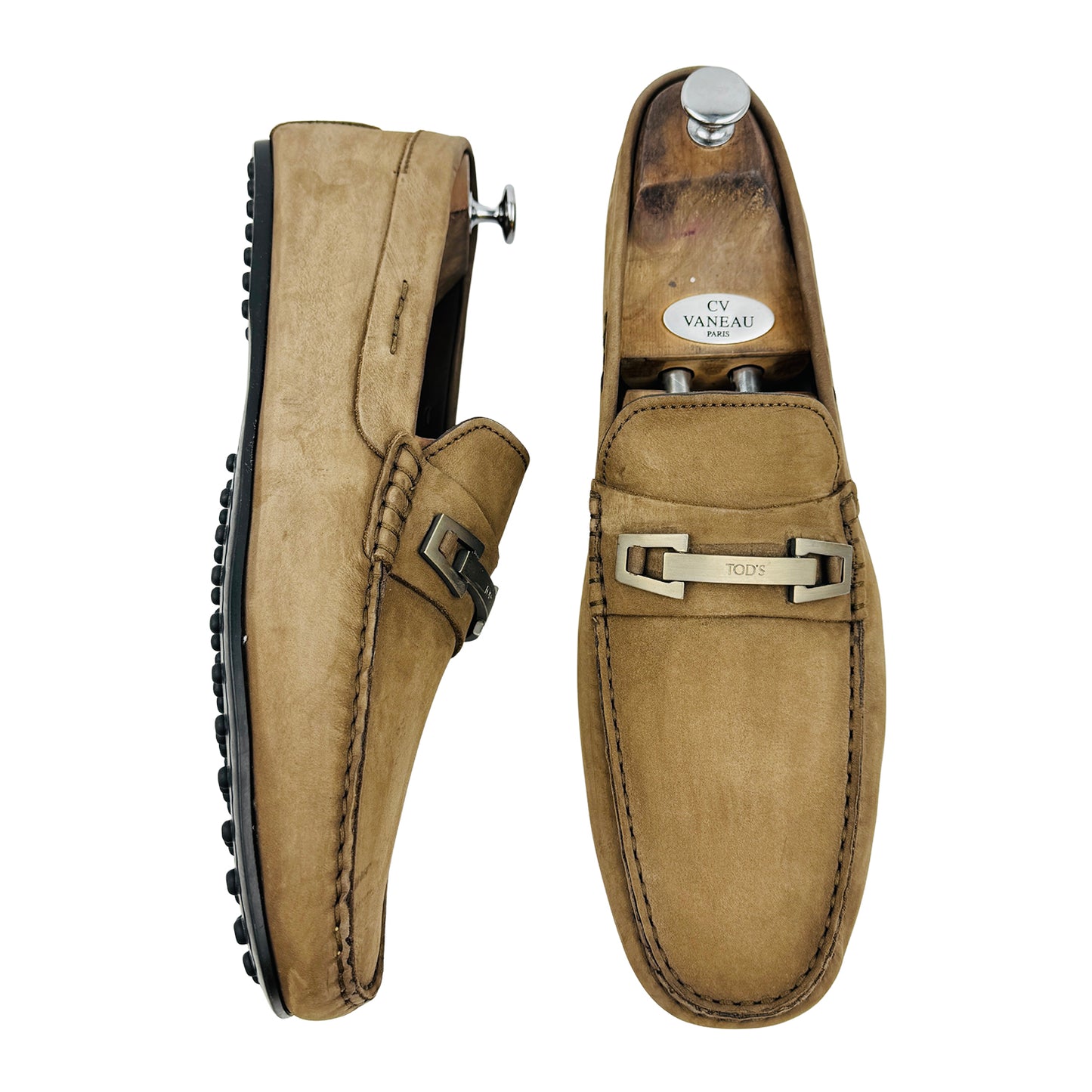 Tod's Men's Beige Suede Italian Loafers (Size 46)