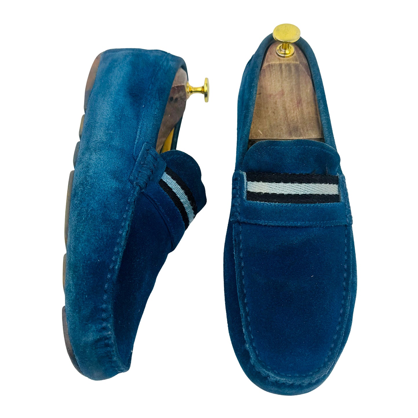 Bally Men's Wabler Suede Blue Loafer (Size 42)