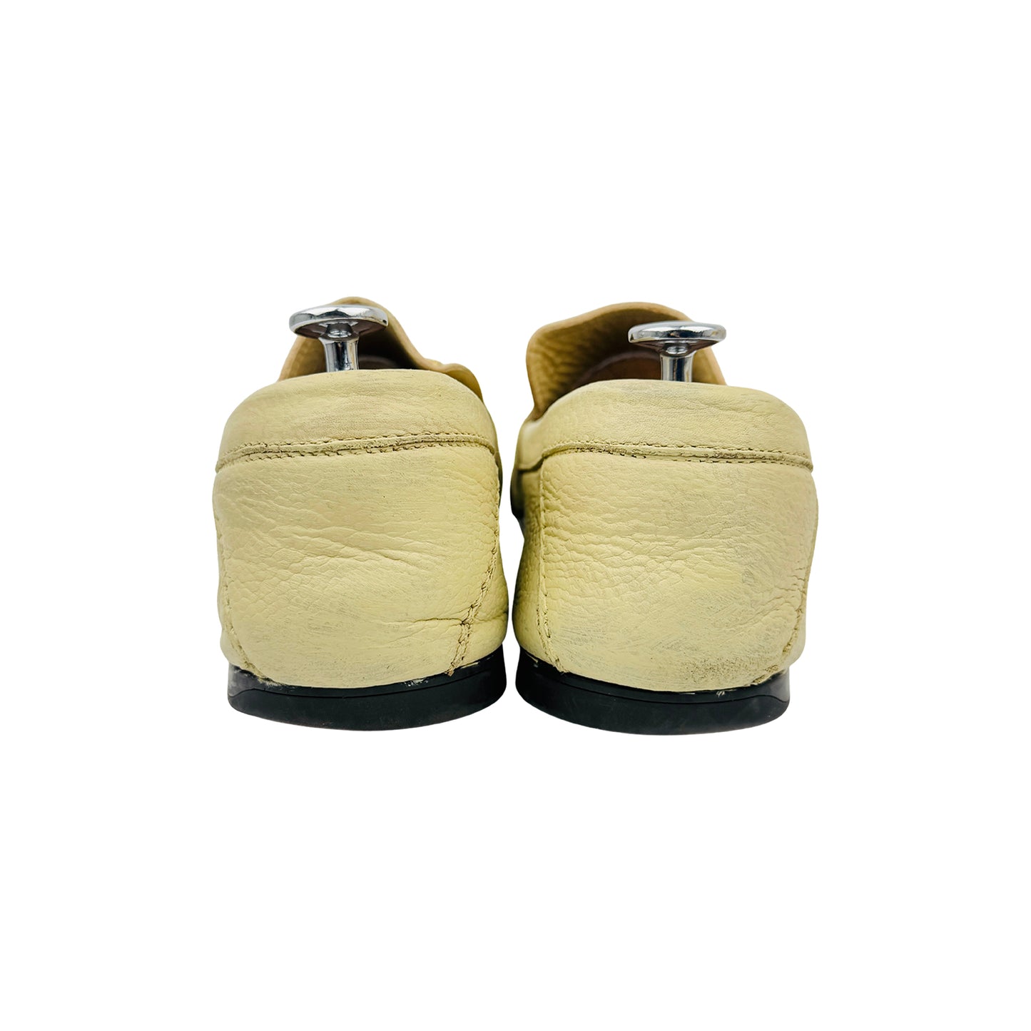 Versace Men's Medusa Beige Leather Loafers (Size 43)