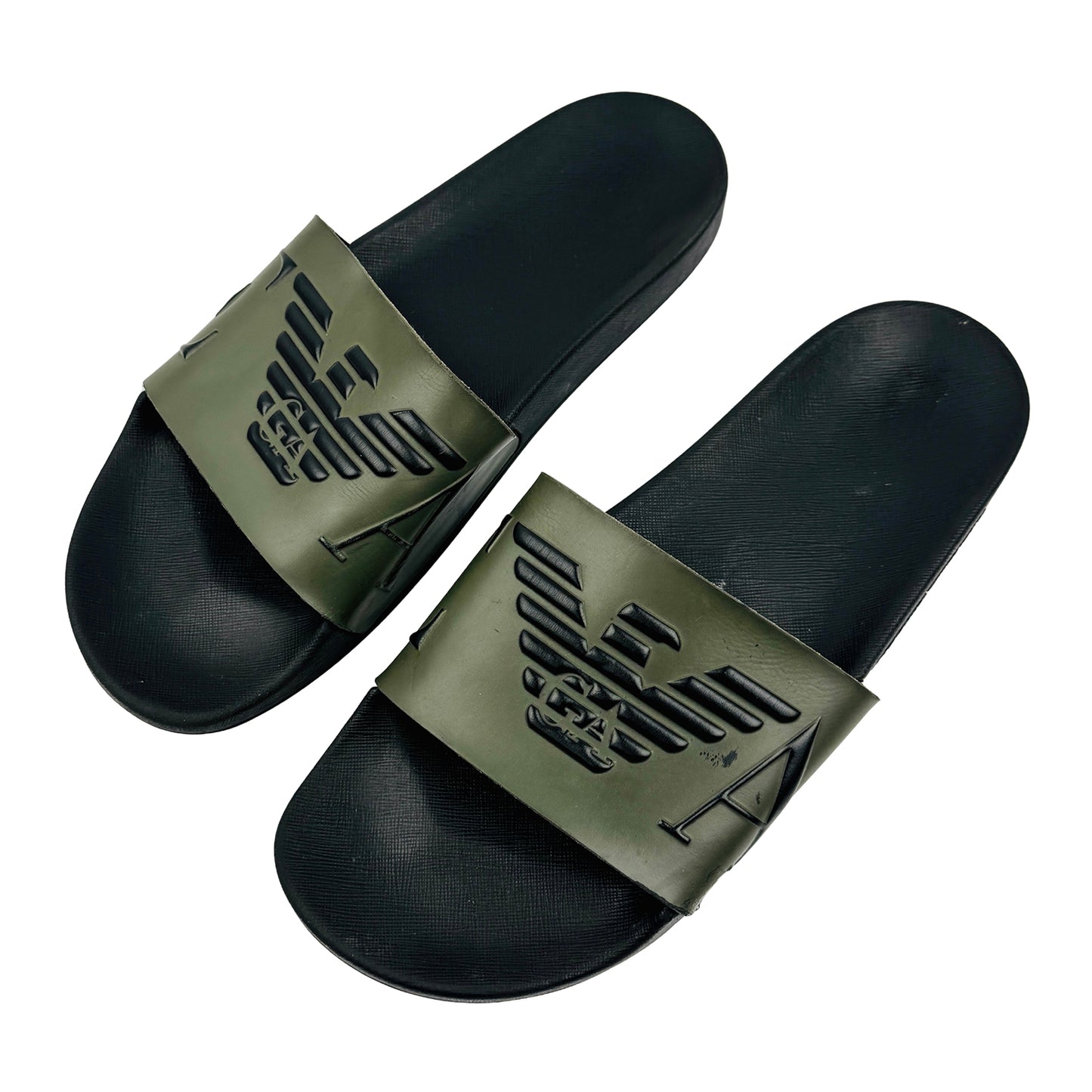 Emporio Armani EA7 Olive Green Slides (Size 42)