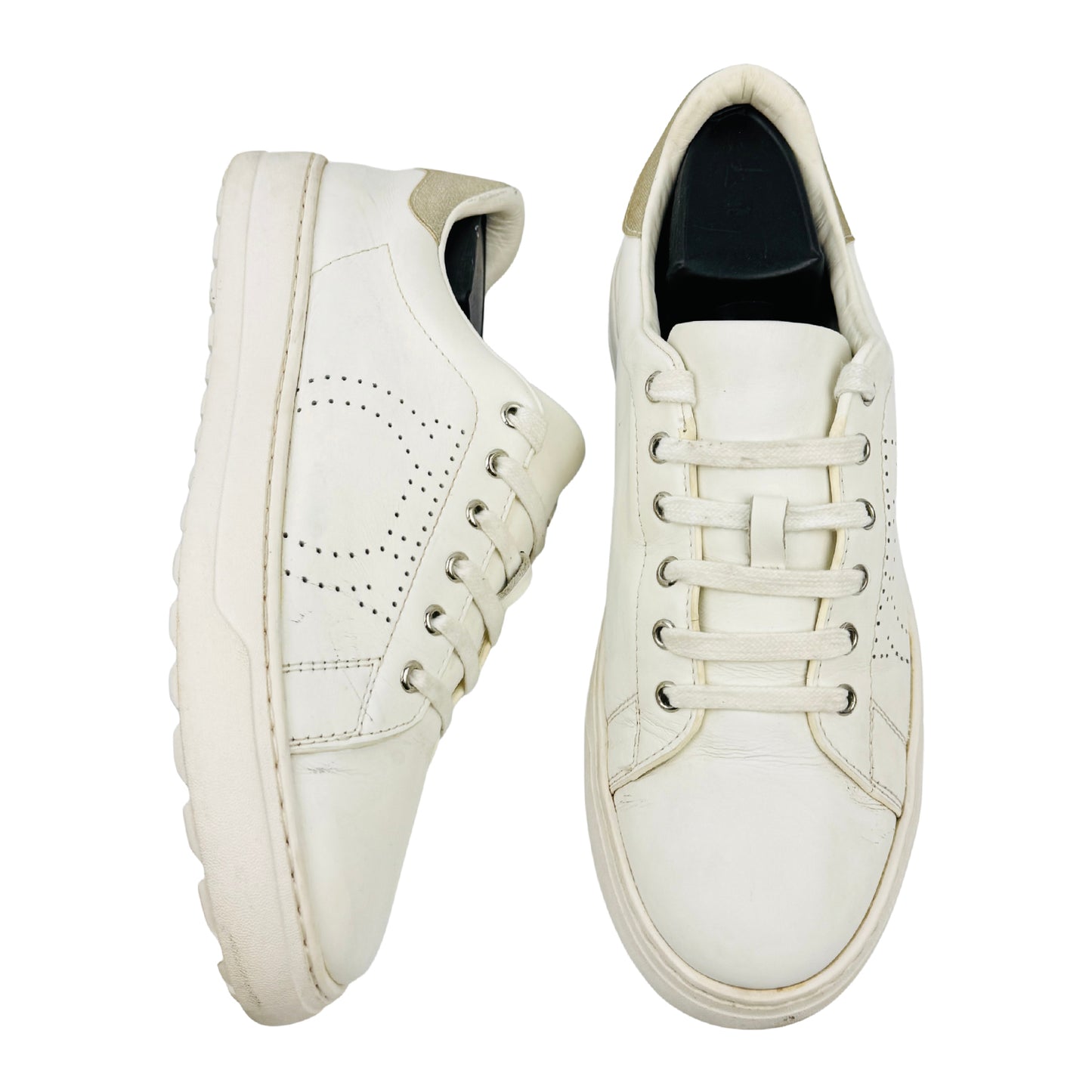 Salvatore Ferragamo Pierre White Sneakers (Size 42)