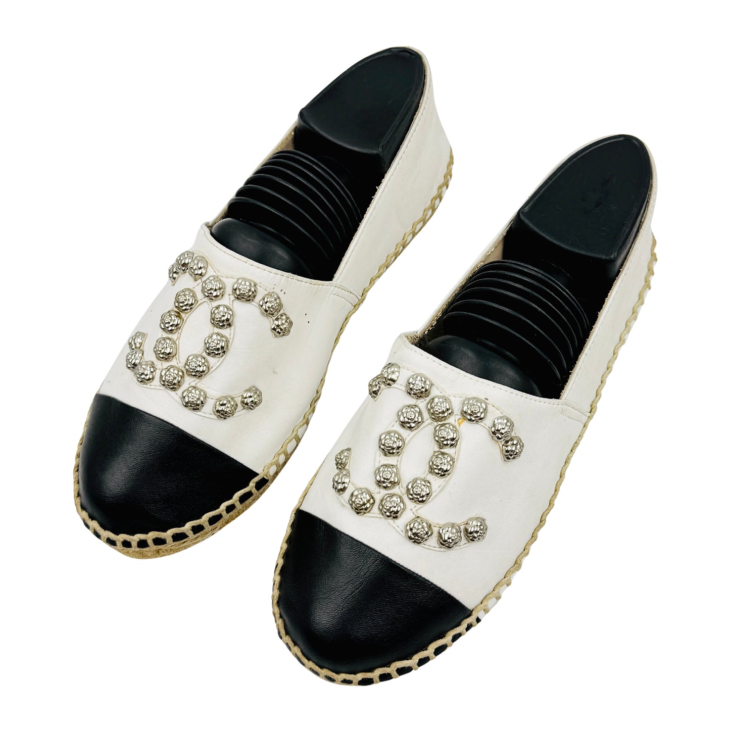Chanel Studded CC Espadrille Shoes (Size 38/38.5)