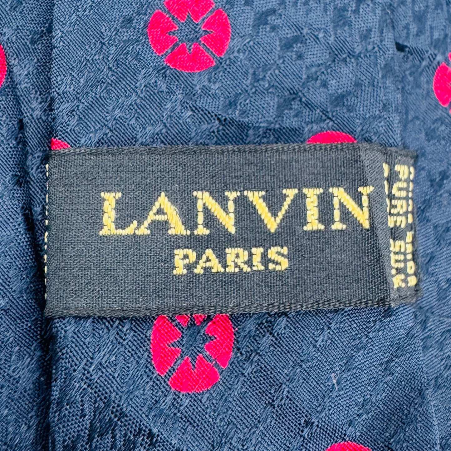 Lanvin Navy 'Circular Medallion Pattern' Tie (Size Regular)
