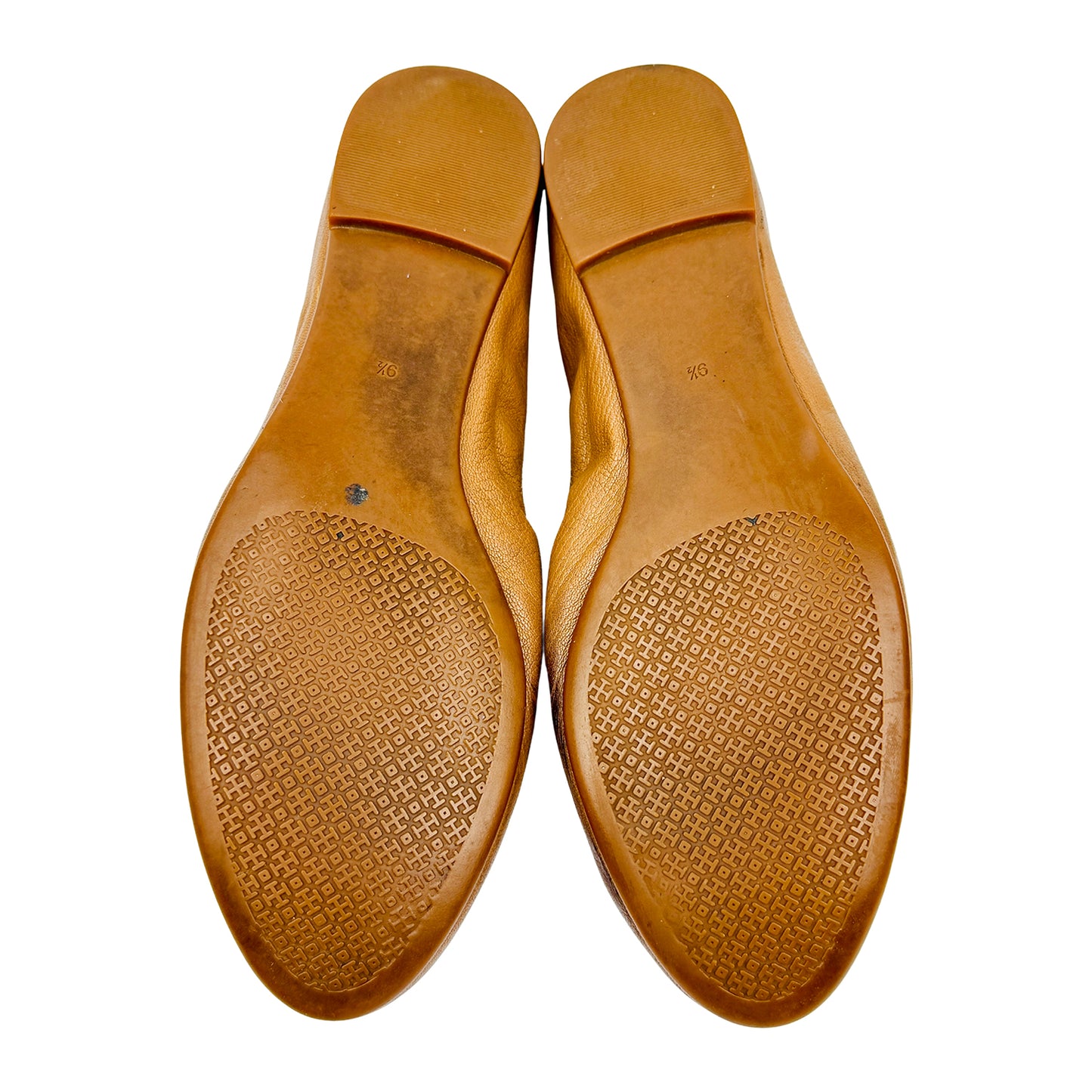 Tory Burch Women's Reva Tan Ballet Flats (Size 39.5)