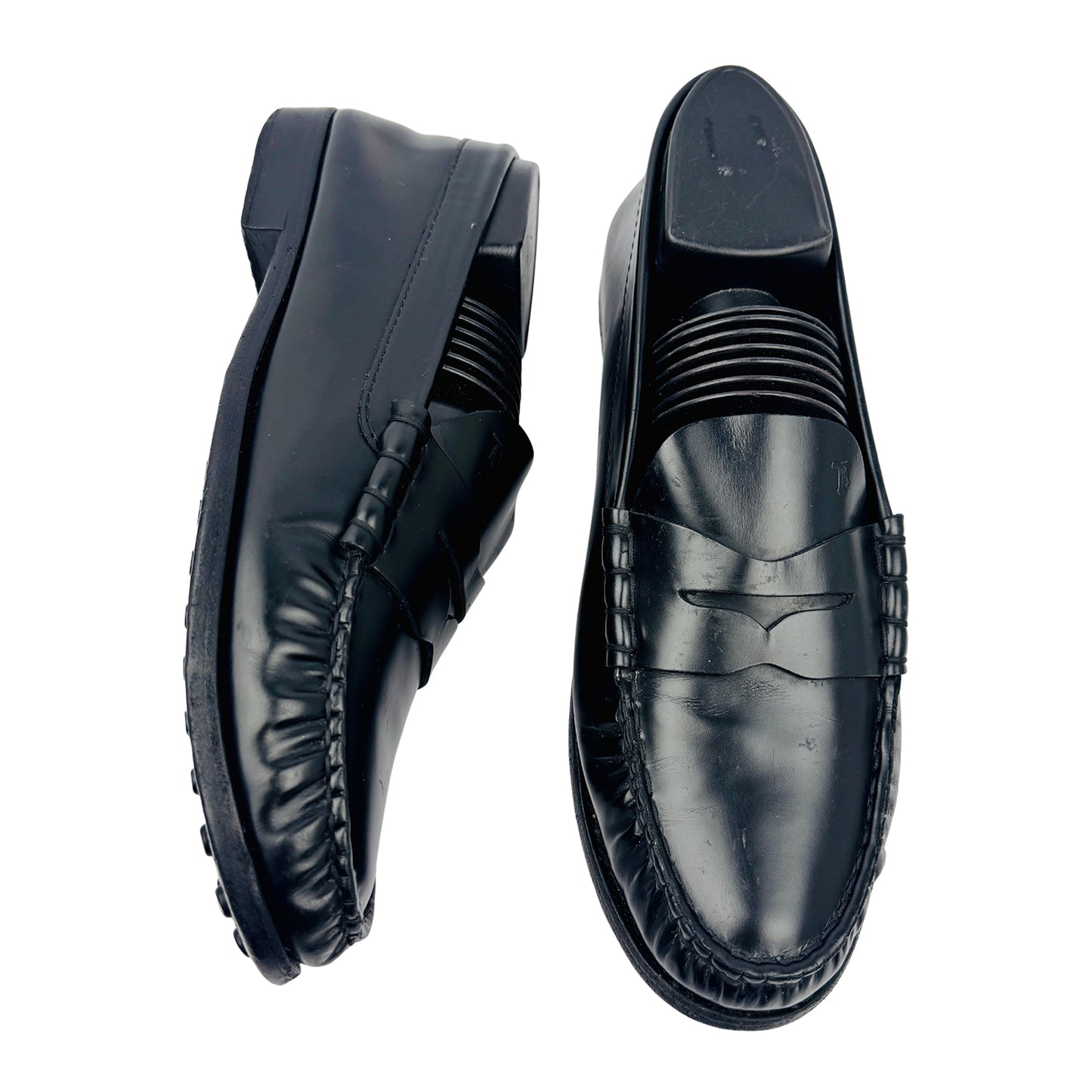Tod's Women's Black Leather Penny Loafers (Size 38/38.5)