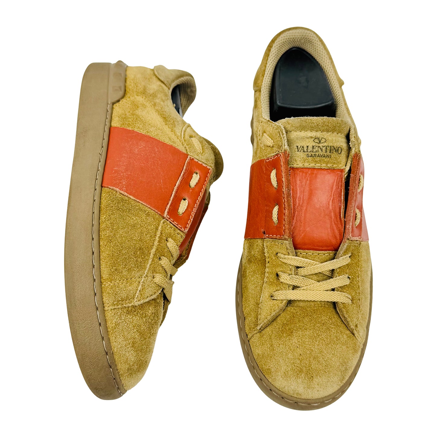 Valentino Garavani Tan Suede Sneakers (Size 40/40.5)