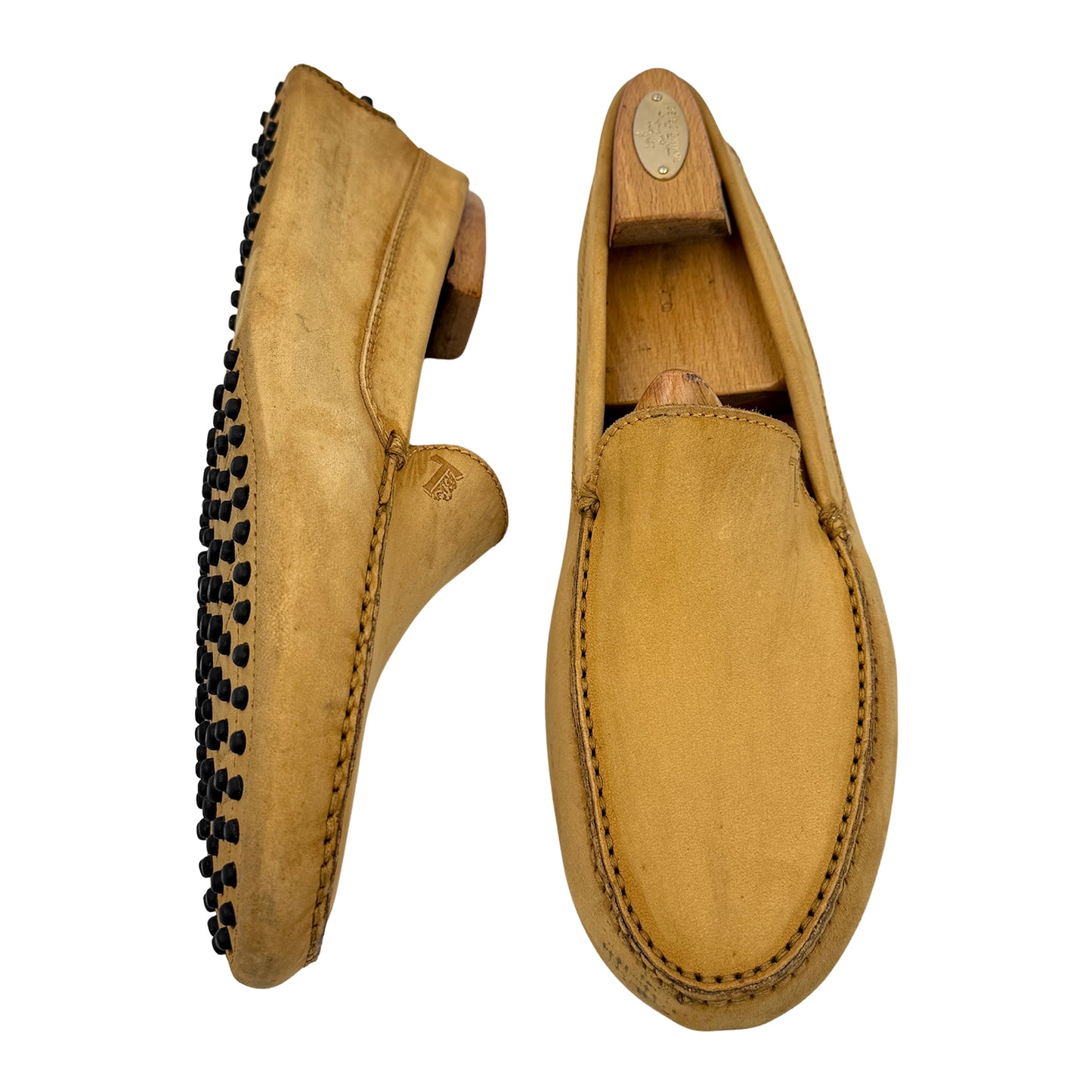 Tod's Men's Nubuck Mustard Suede Loafers (Size 43.5/44)