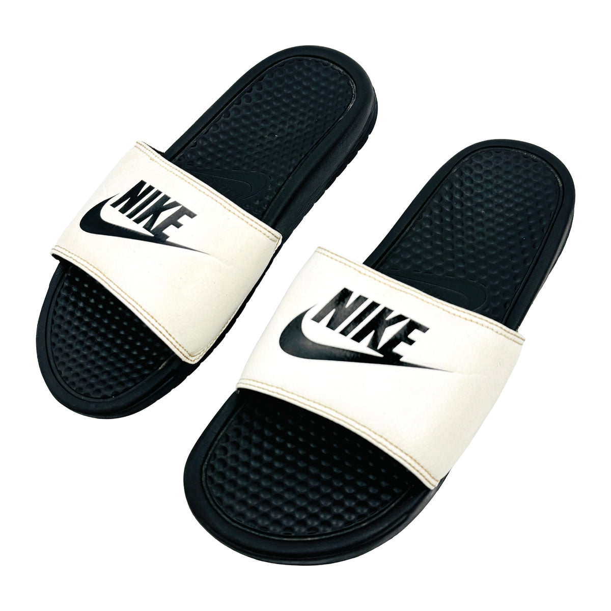 Nike Benassi JDI 'Black White' Slides (Size 41) - 343880-100