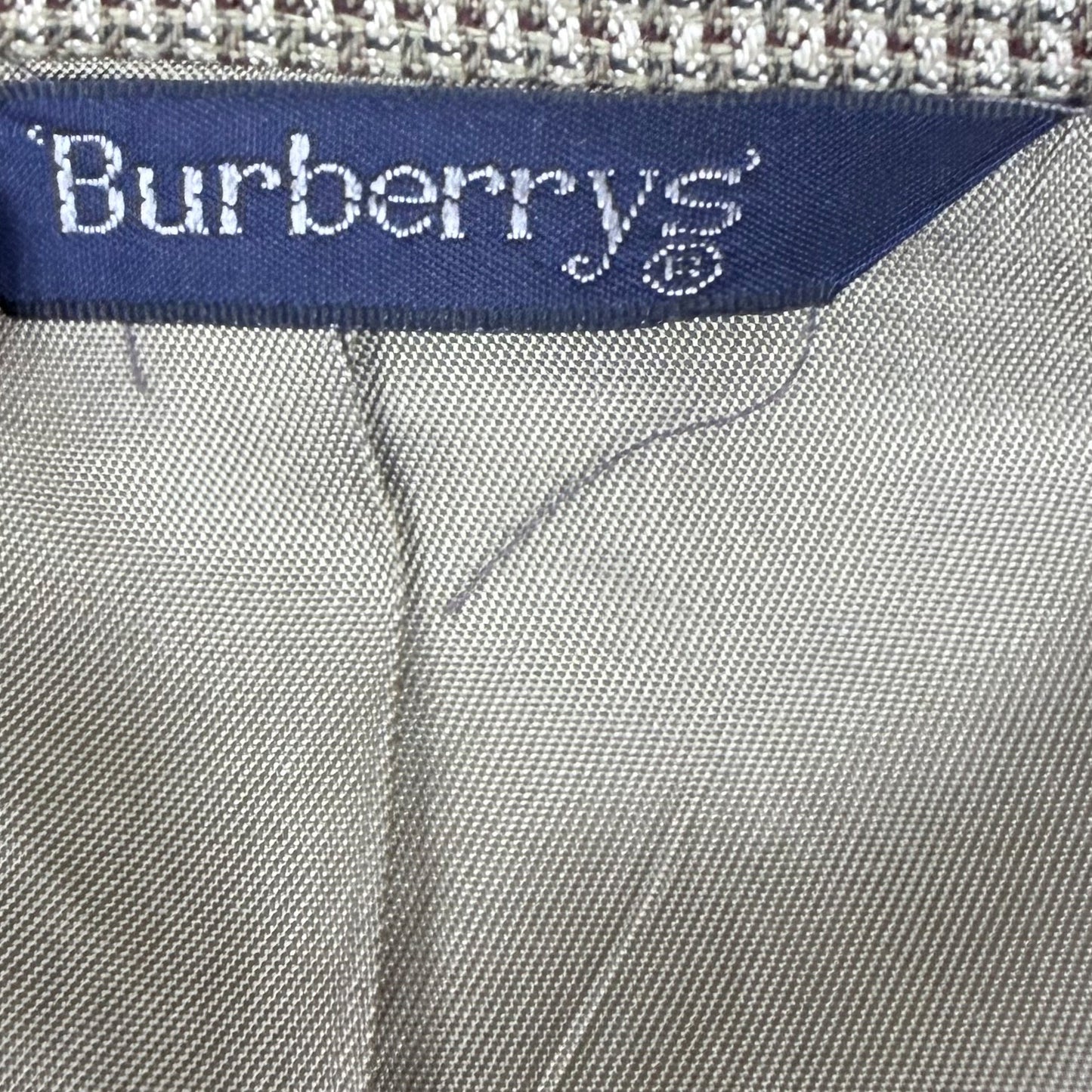 Burberry Light Grey Houndstooth Blazer (Size Medium)