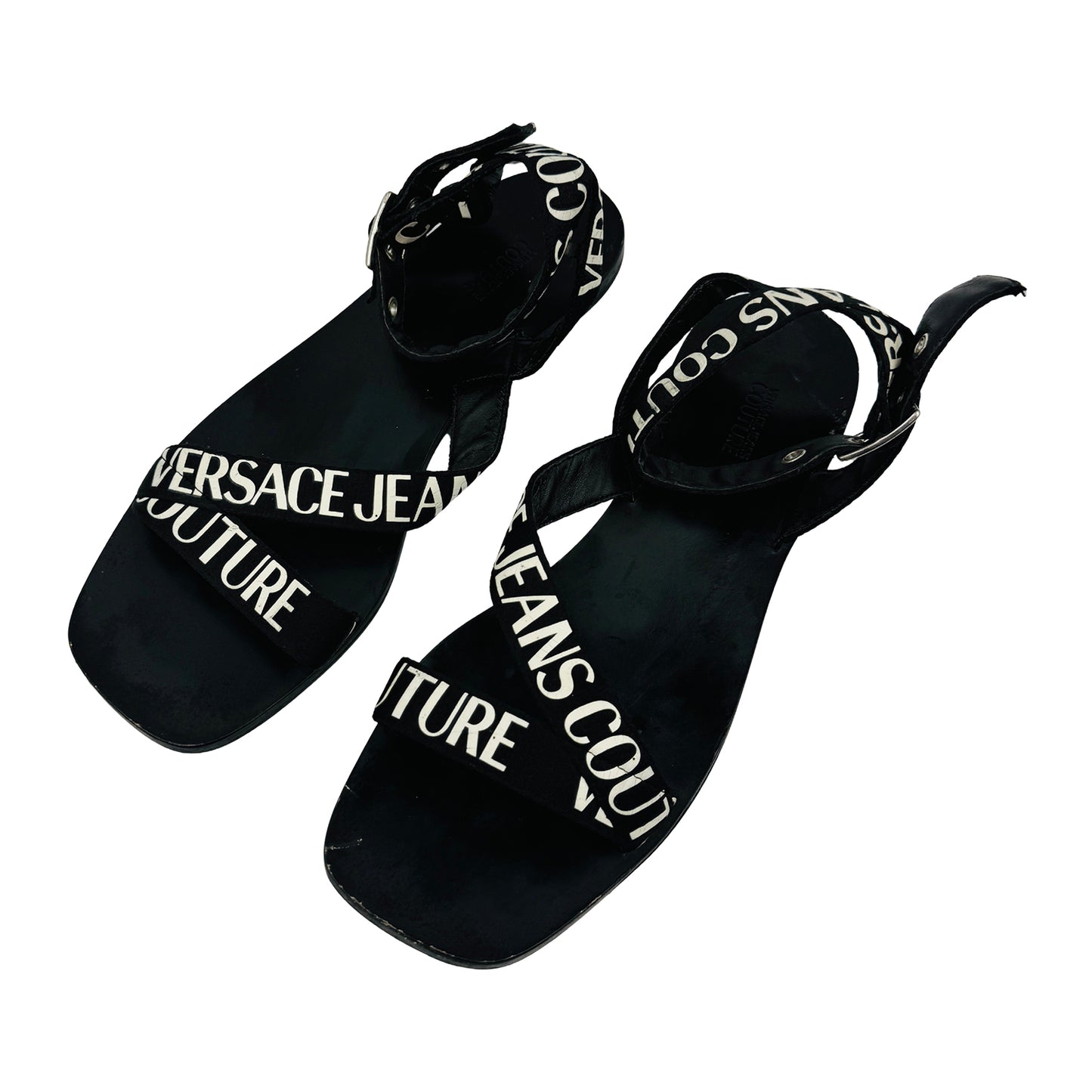 Versace Jeans Couture Black Sandals (Size 37)