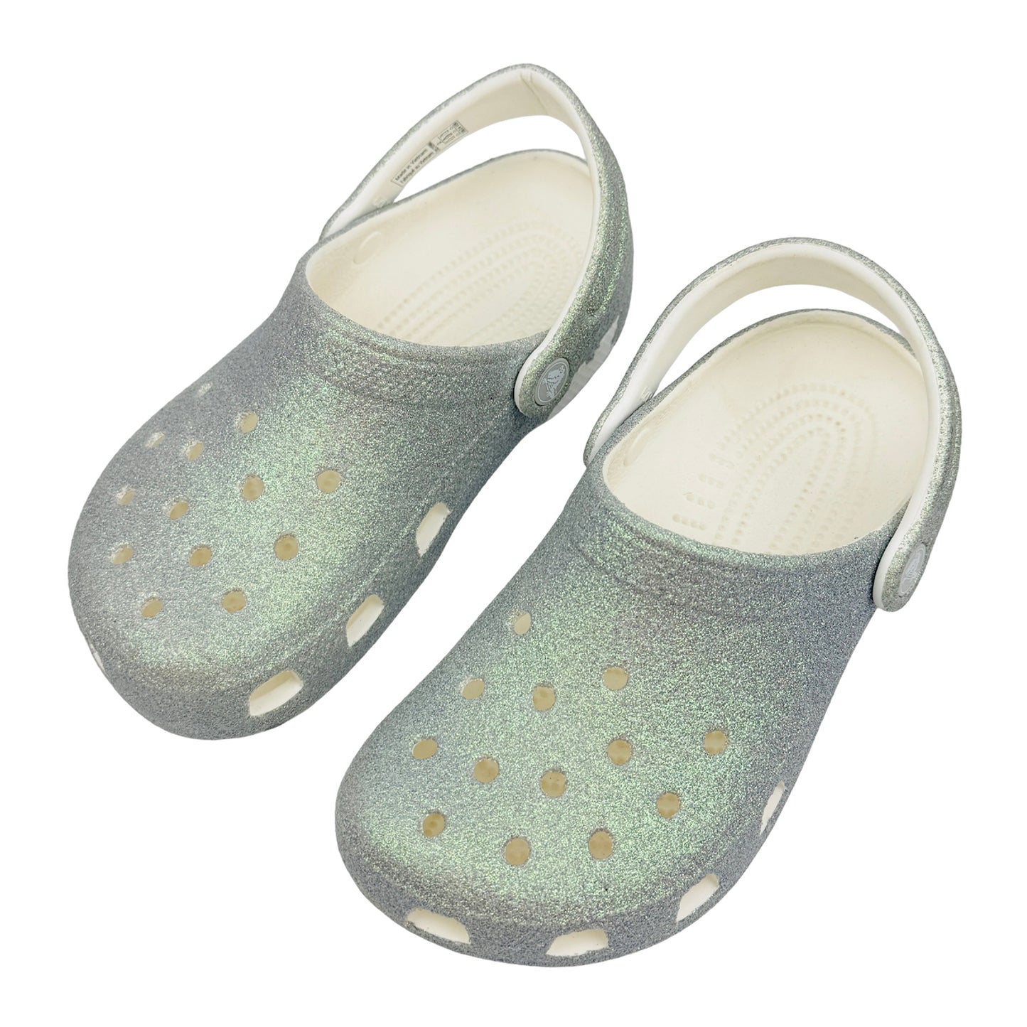 Crocs Classic Iridescent Glitter Clogs (Size 33/34) - 210986