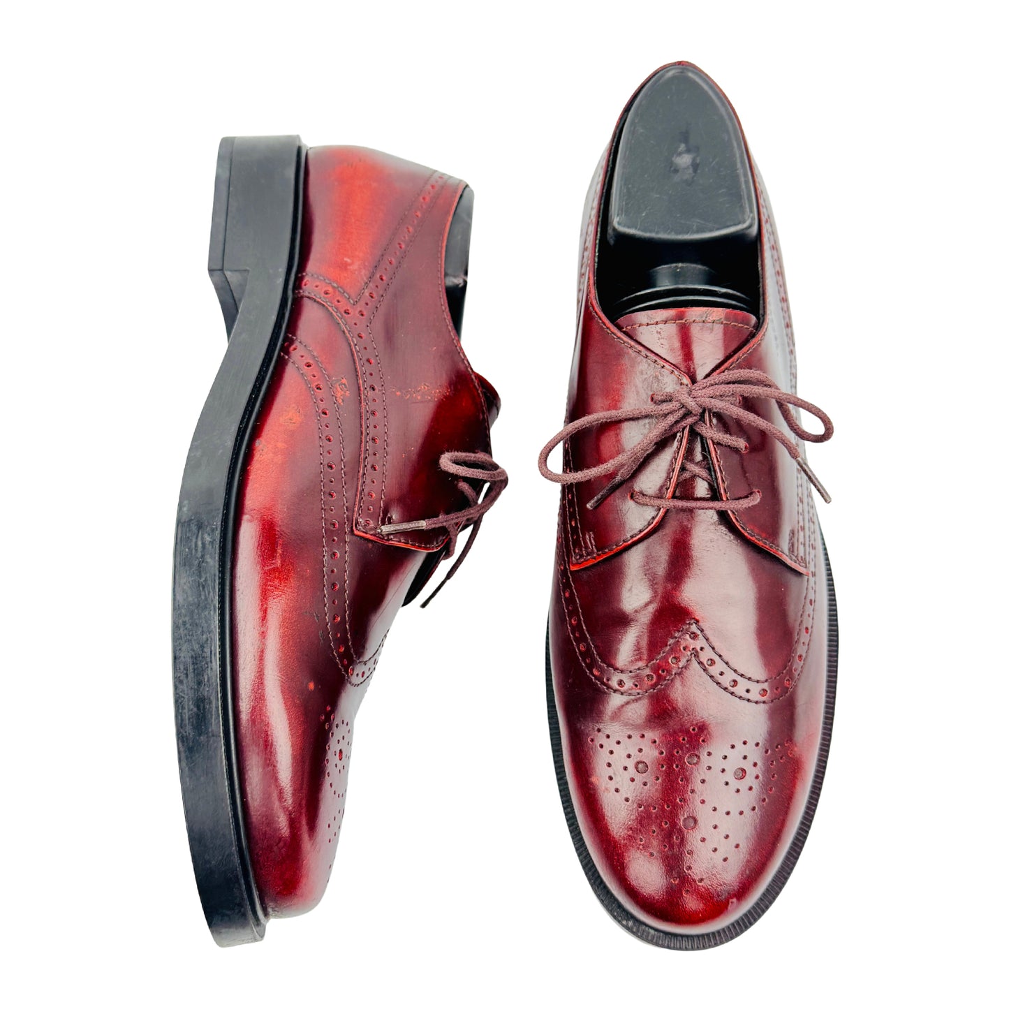 Tod’s Burgundy Patent Leather Derby Shoes (Size 39.5)