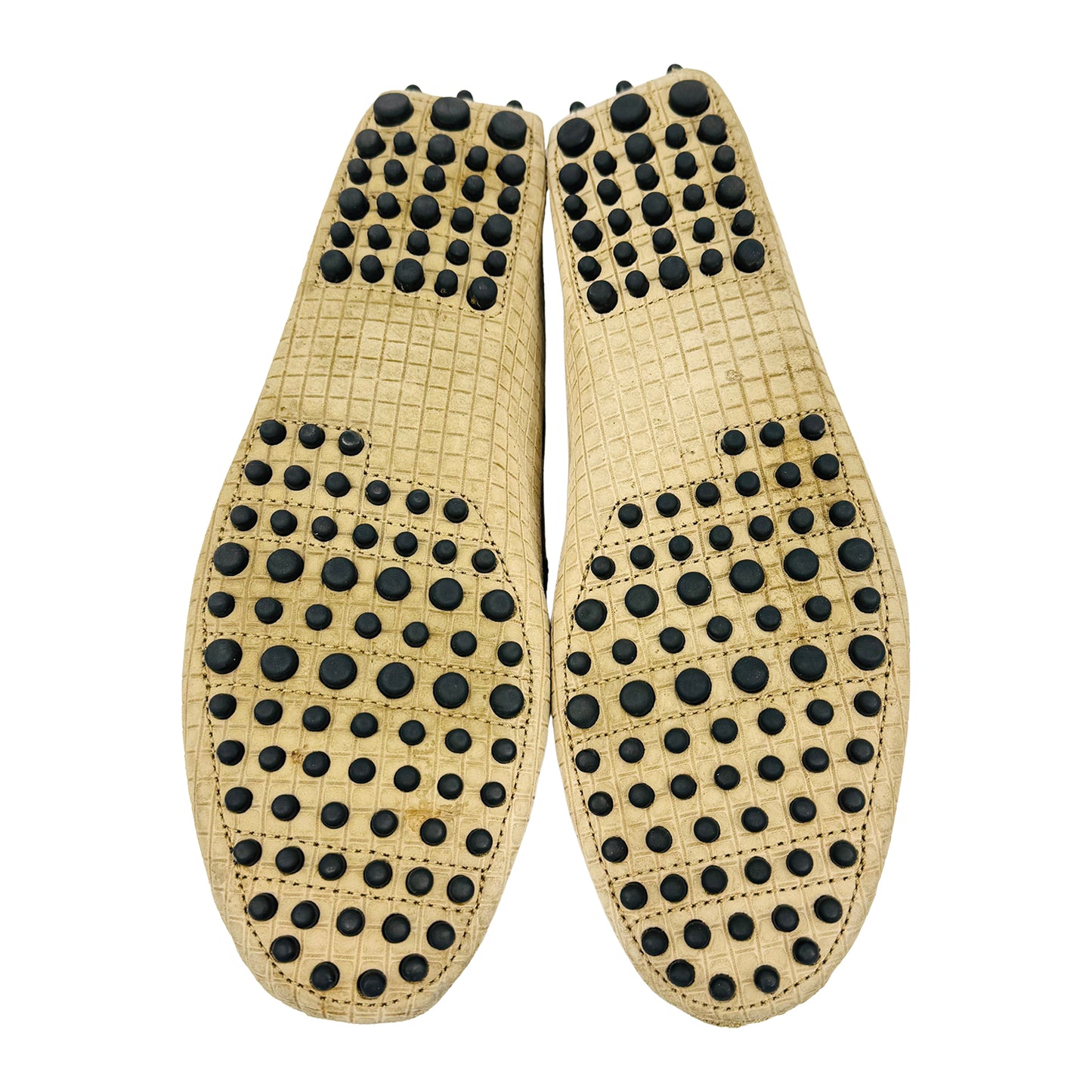 Tod’s Beige Croc-Embossed Nubuck Driving Loafers (Size 40/40.5)