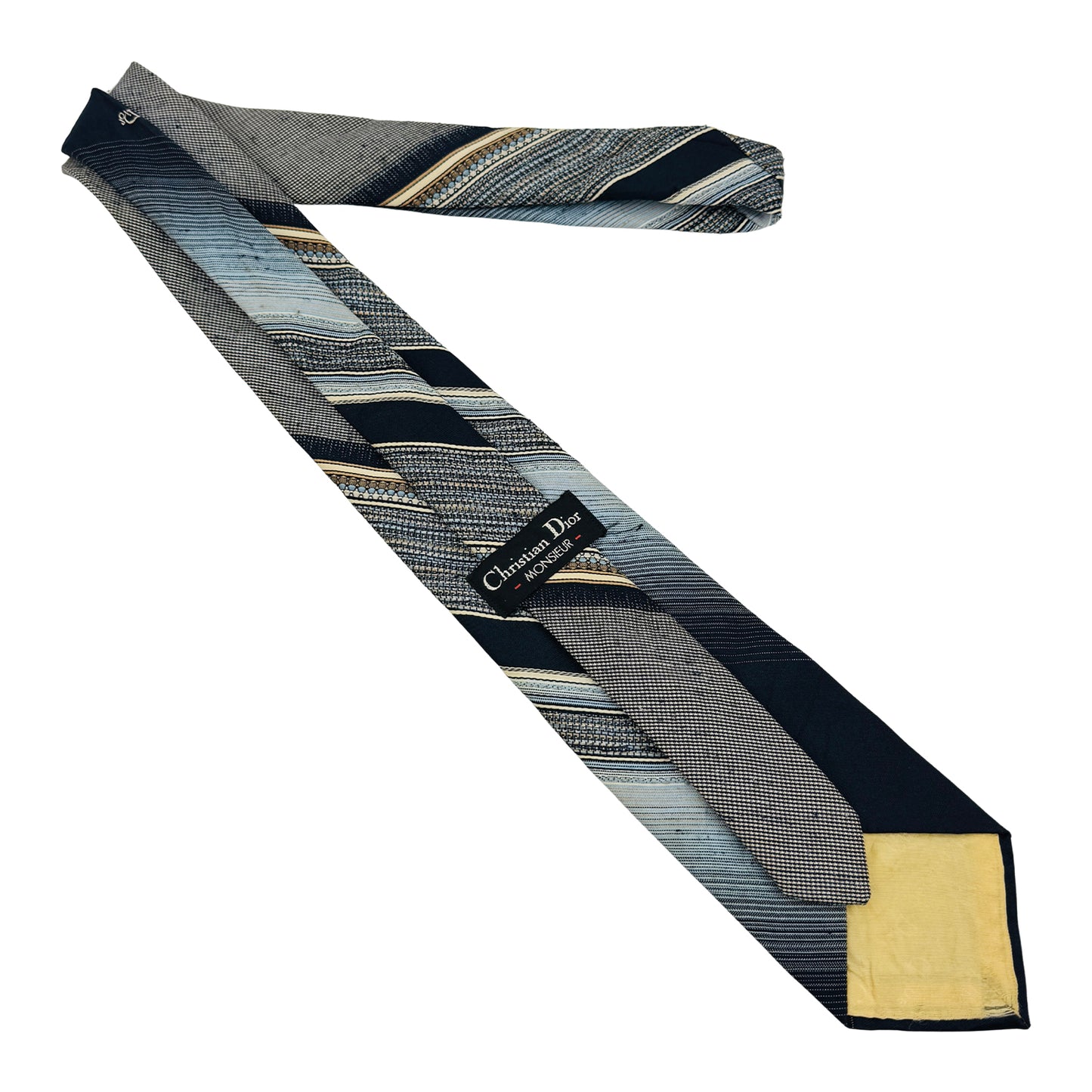 Christian Dior Navy Blue Silk Tie (Size Regular)