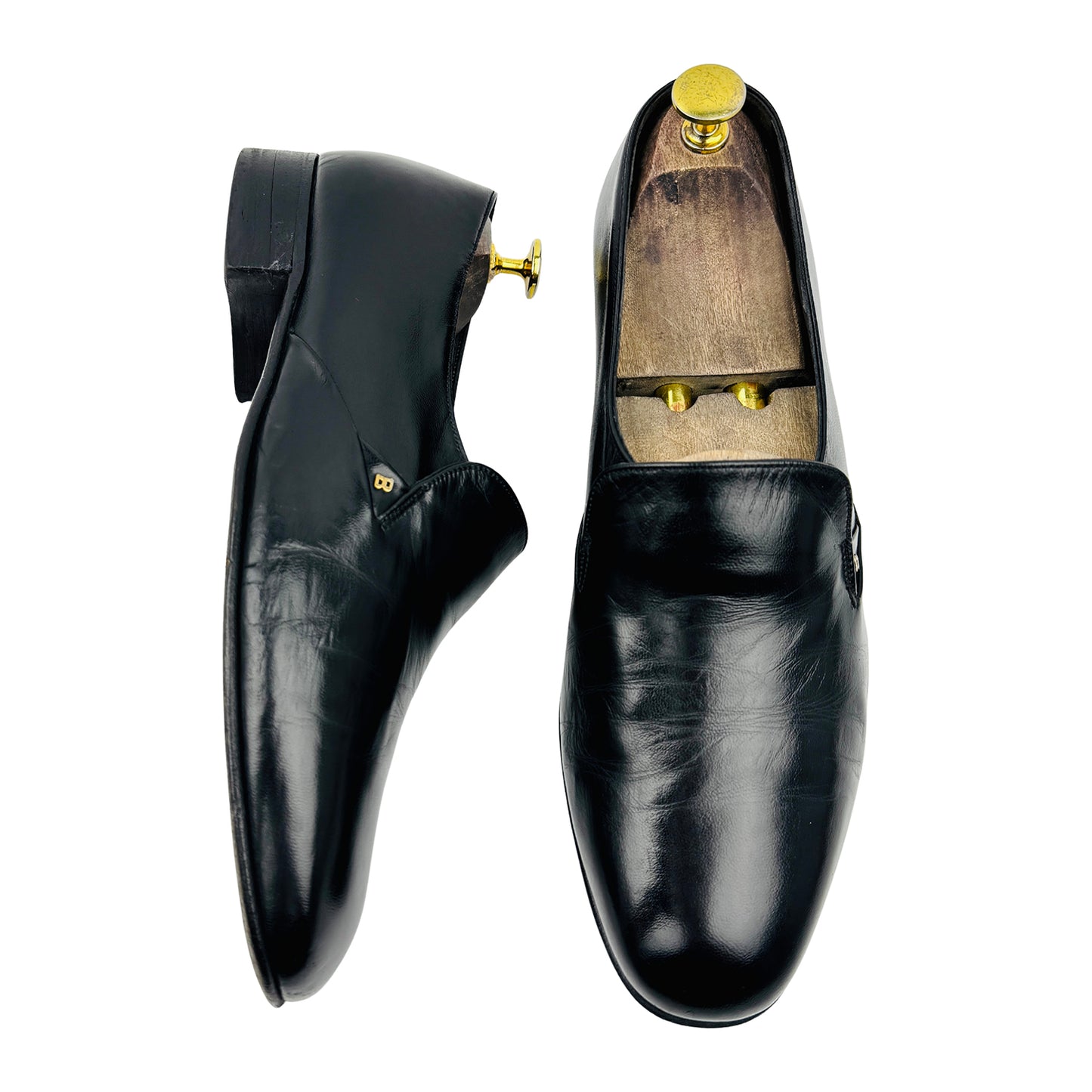 Bally Men's Black Leather Loafers (Size 42)