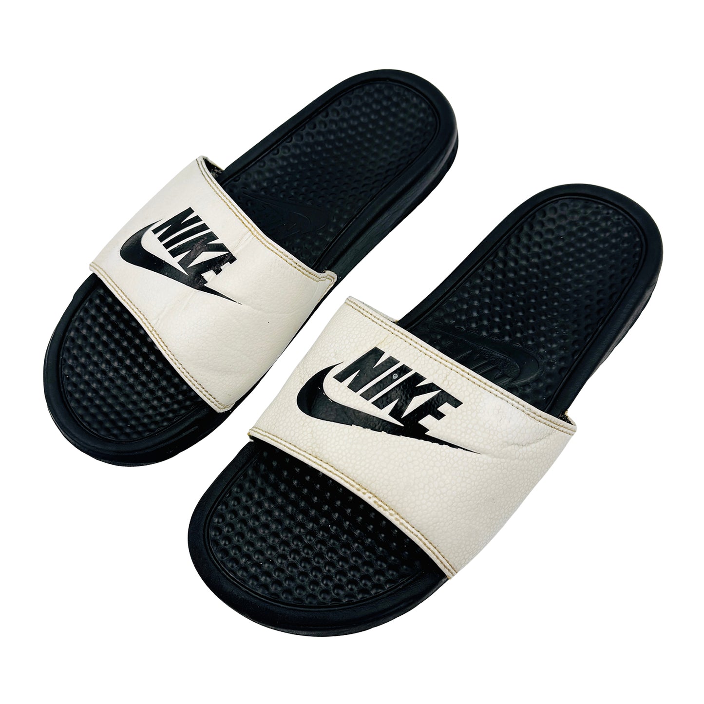 Nike Benassi JDI 'White Black' Slides (Size 44) - 343880-100