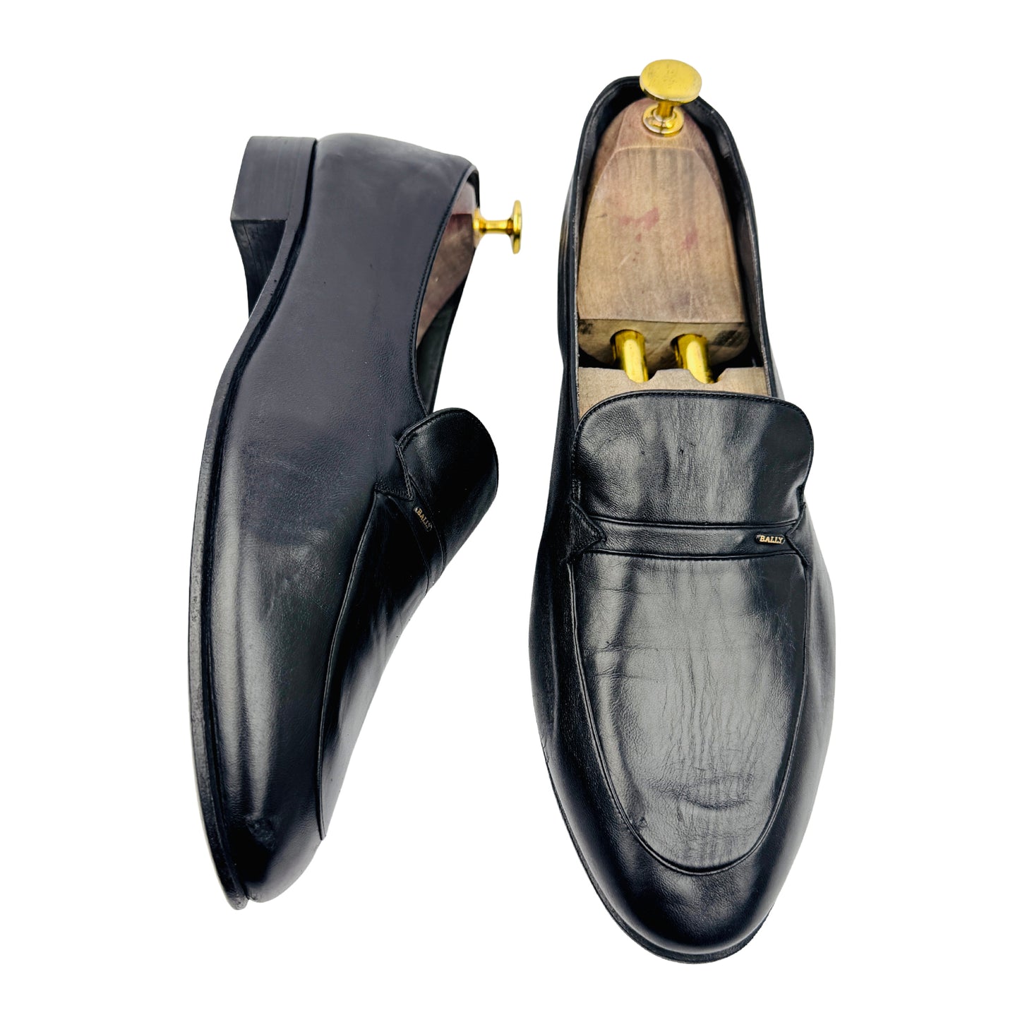 Bally Men's Oliver Black Penny Vintage Loafers (Size 43.5/44)