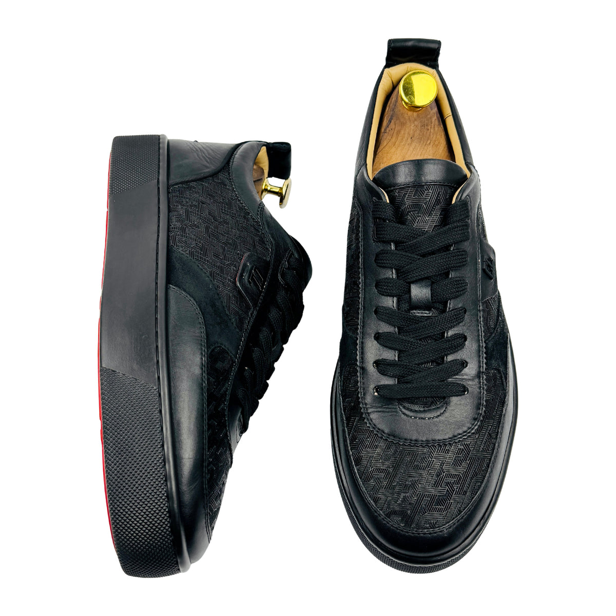 Christian Louboutin Happyrui Black Leather Sneakers (Size 43)