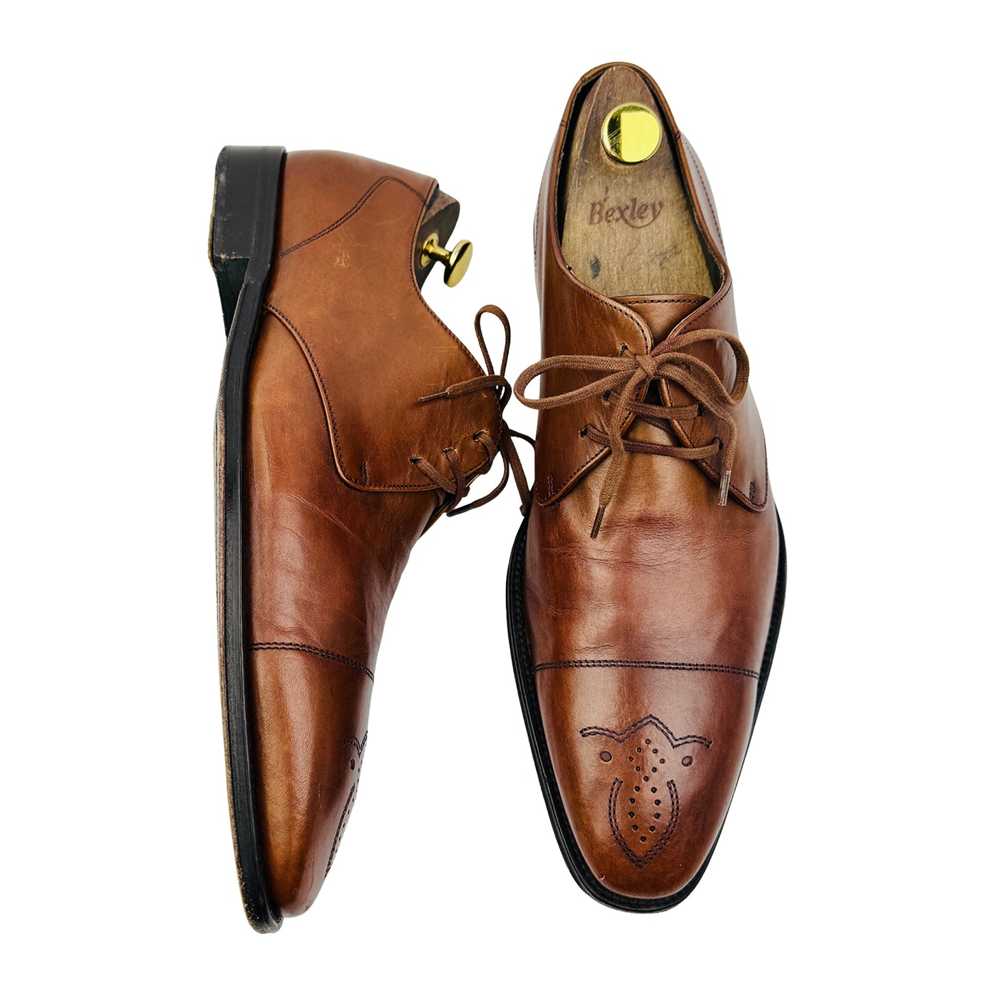 Hugo Boss Men's Brown Leather Derby Shoes (Size 43/43.5)
