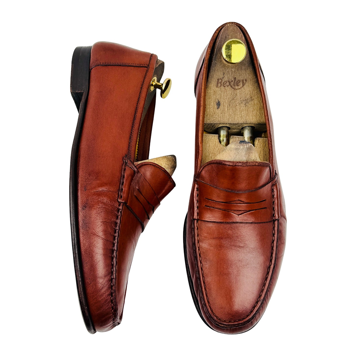 Santoni Men's Brown Penny Loafers (Size 43) - 20110015