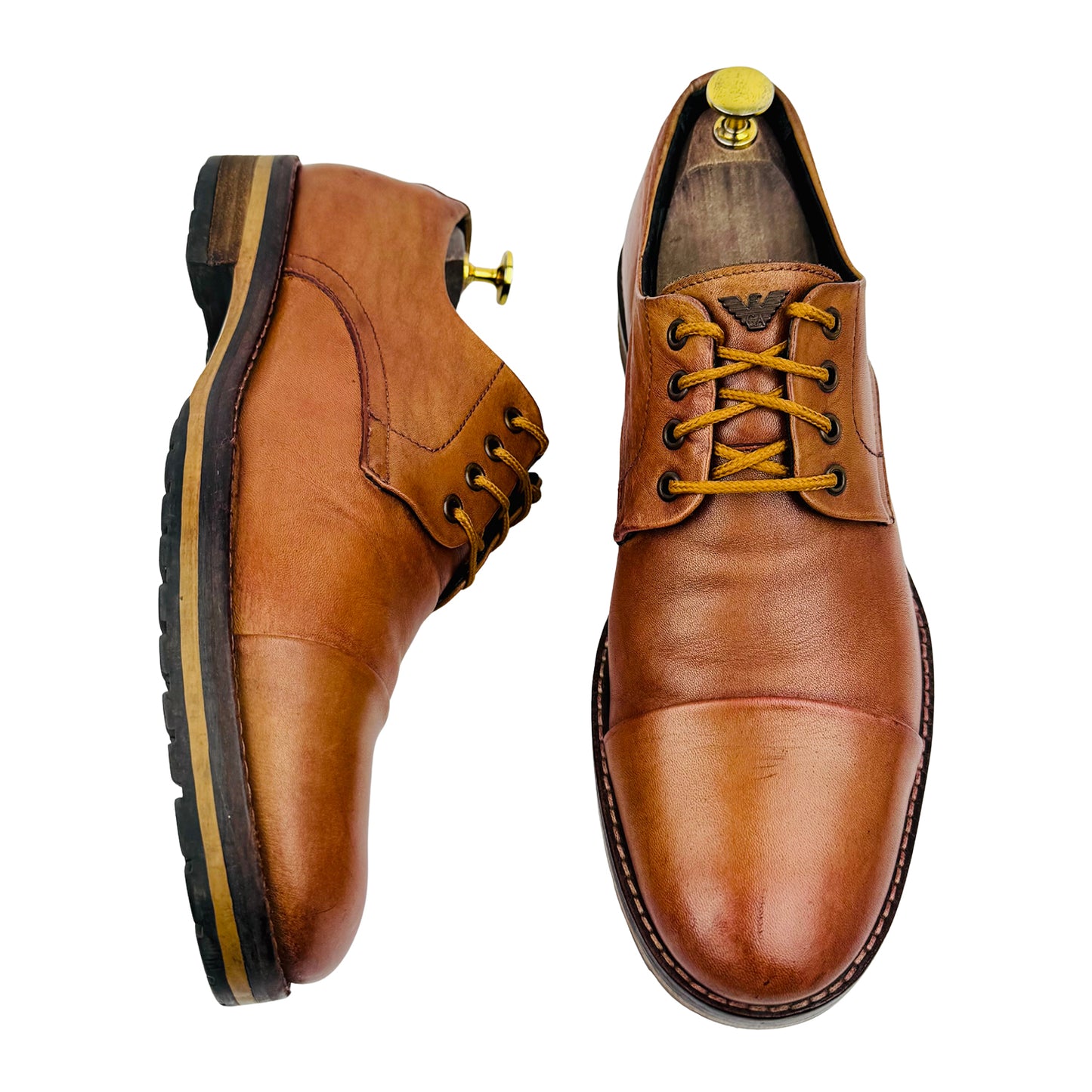 Armani Jeans Brown Leather Dress Shoes (Size 42.5)