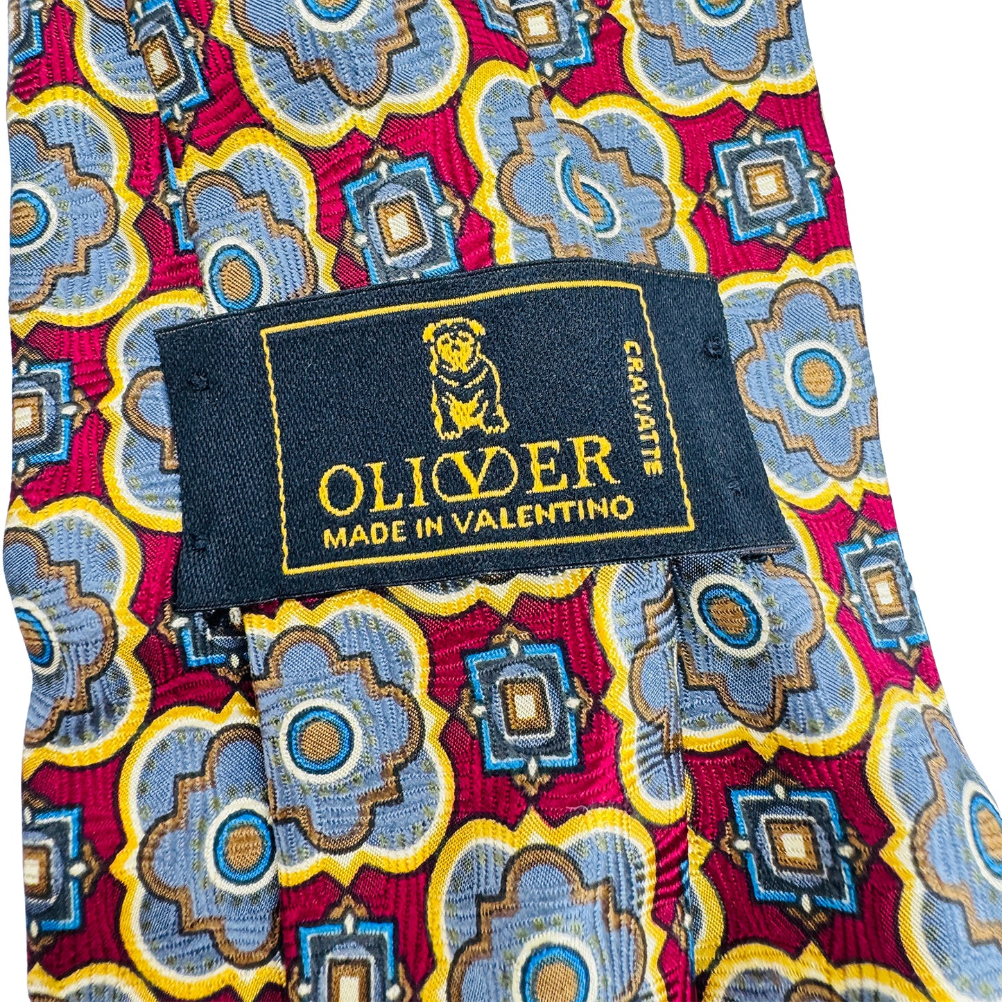 Oliver Burgundy 'Floral Pattern' Tie (Size Regular)
