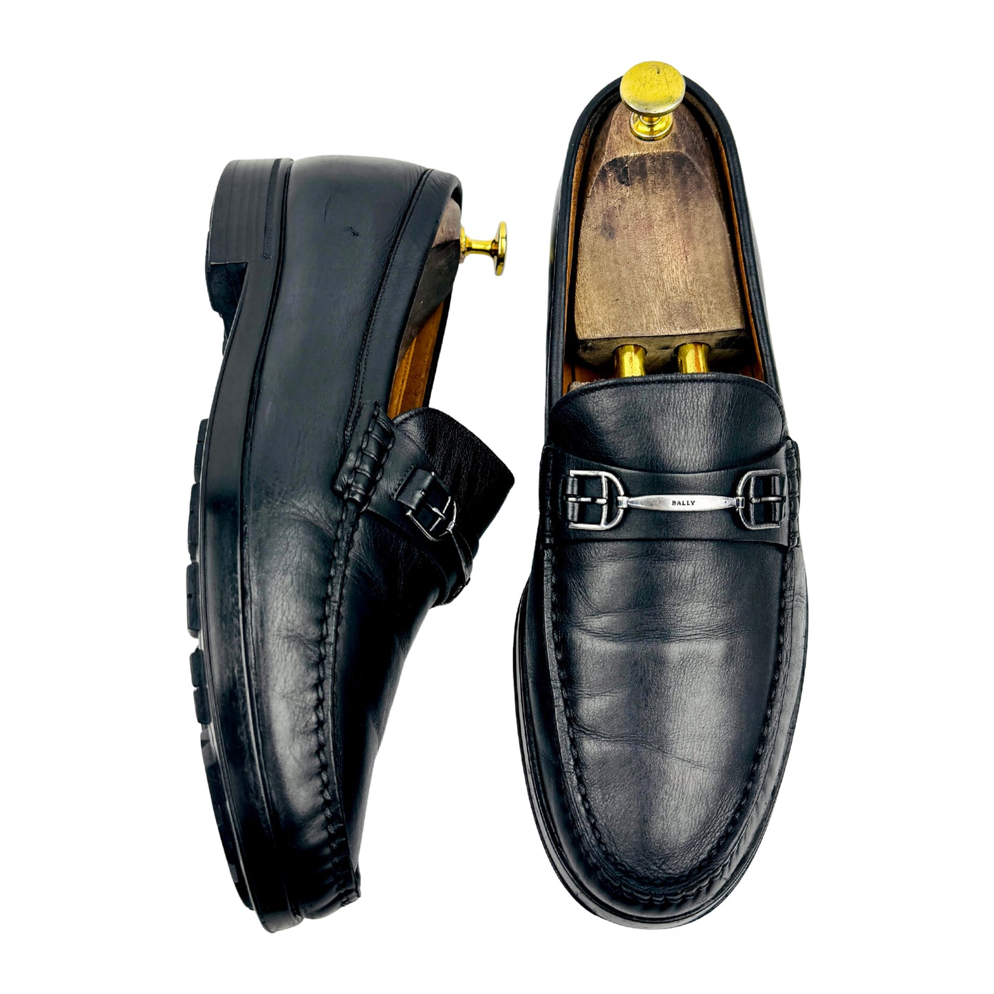 Bally Men's Black Leather Bit Loafers (Size 43)