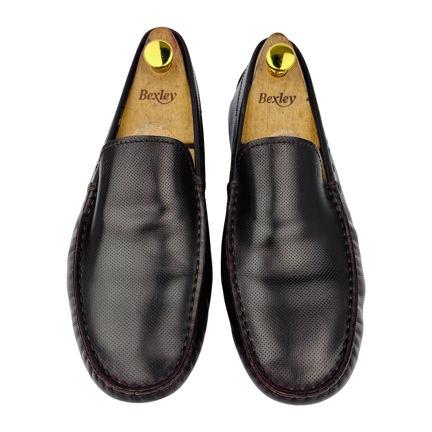 Front image of Tod's Men's Brown Leather Gommino Moccasins (Size 42.5/43)