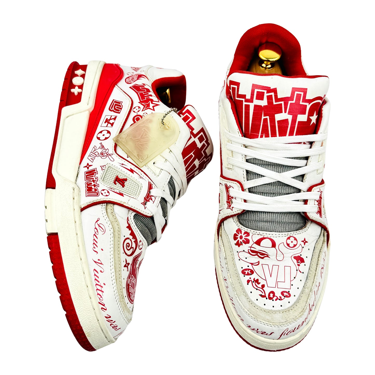 Louis Vuitton LV Trainer 'Red Graffiti' Sneakers (Size 42.5) - 1ACELL