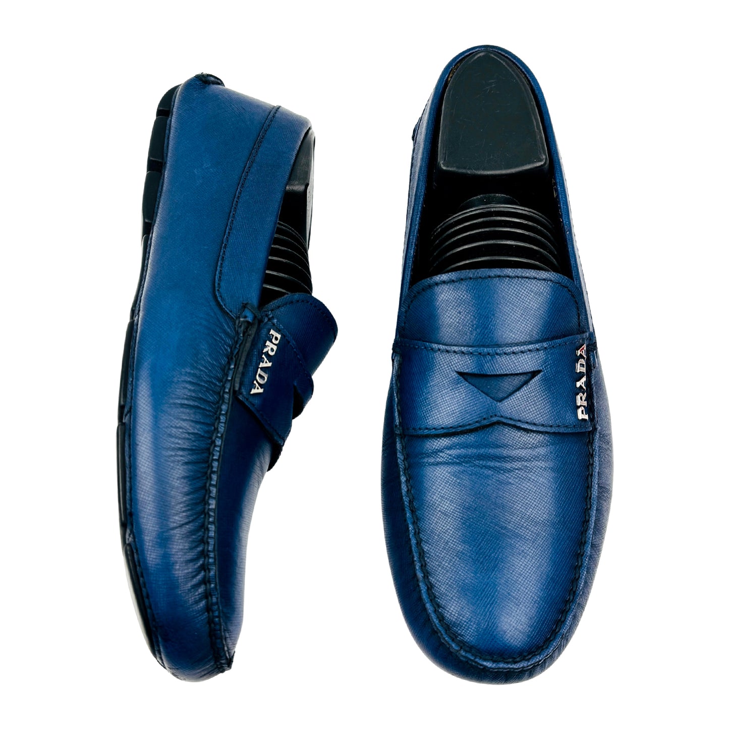 Prada Saffiano Leather Penny Driver Loafers (Size 40/40.5)