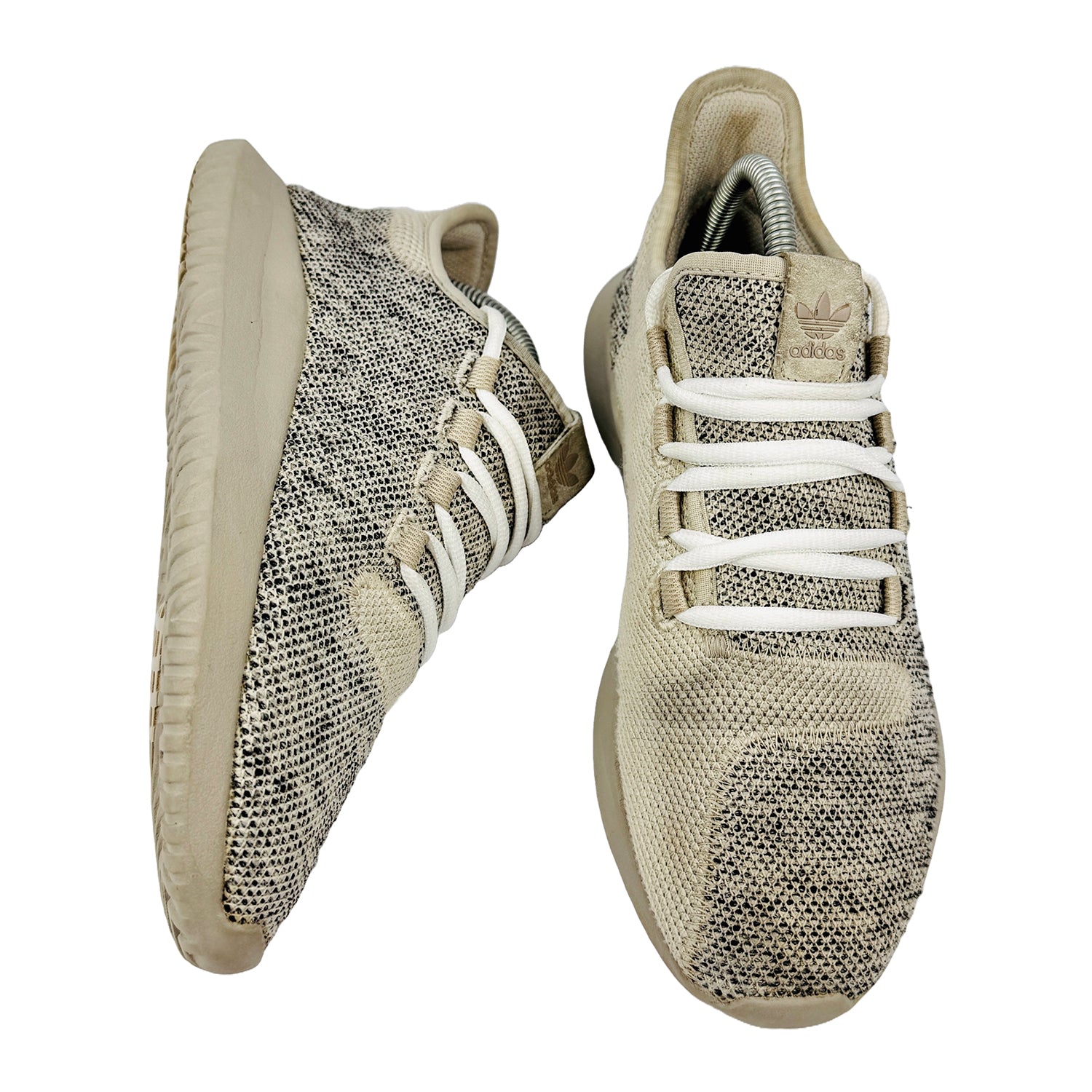 One Front One Cross image of Adidas Tubular Shadow Knit Light Brown Shoes (Size 40) - BB8824