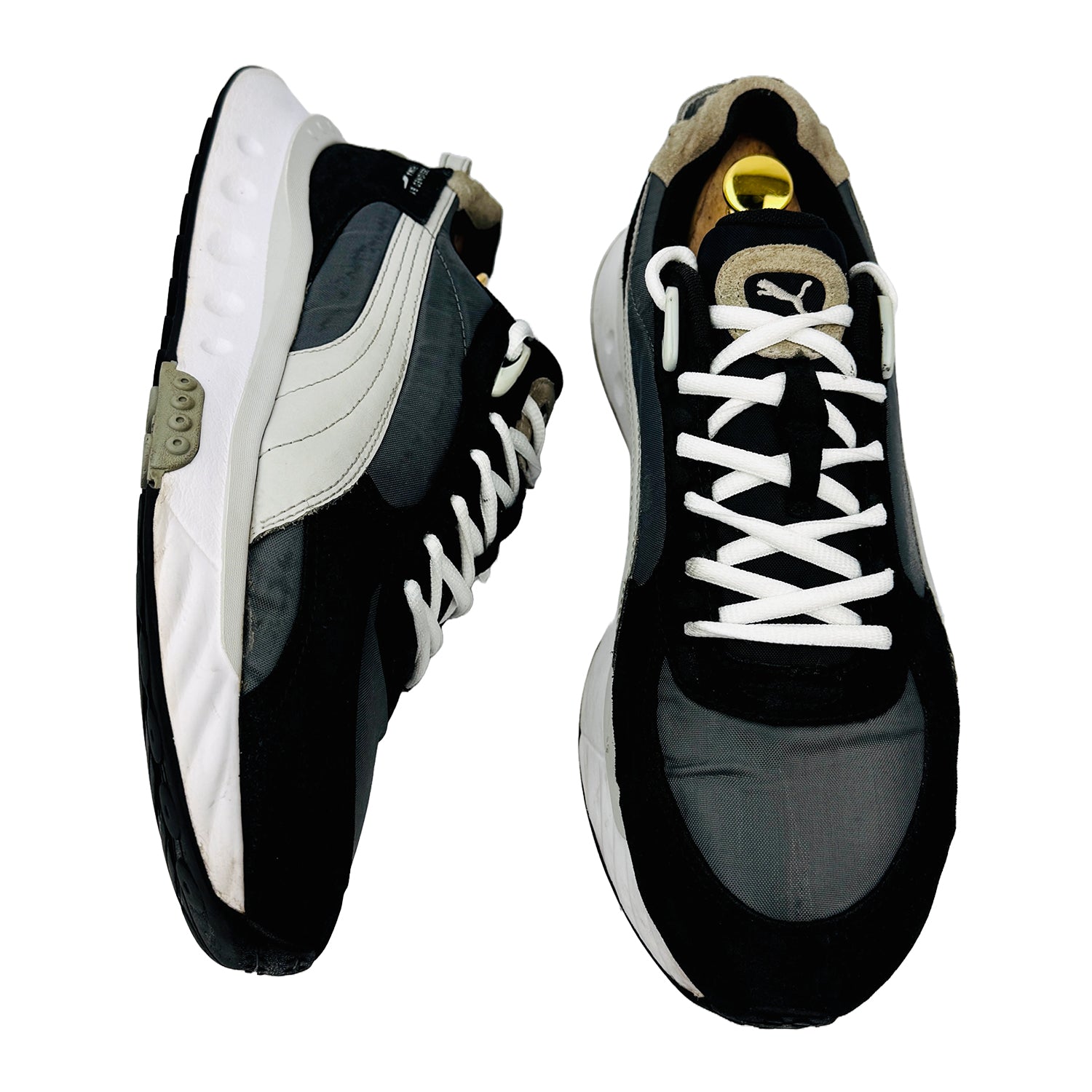 One Front One Cross image of Puma Men's Wild Rider Rollin Sneakers (Size 42.5/43) - 381517-02