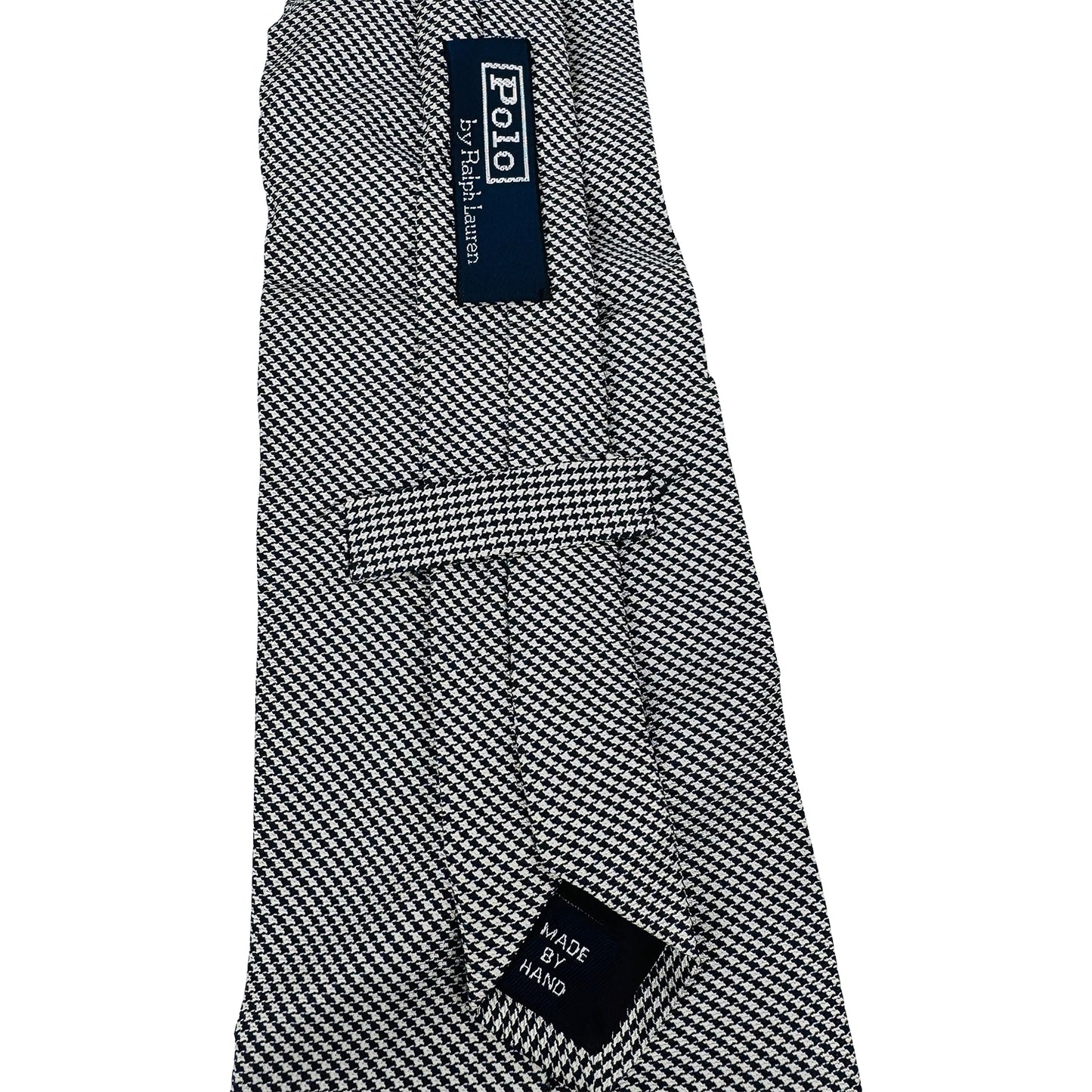 Ralph Lauren Polo White 'Houndstooth Pattern' Tie (Size Regular)