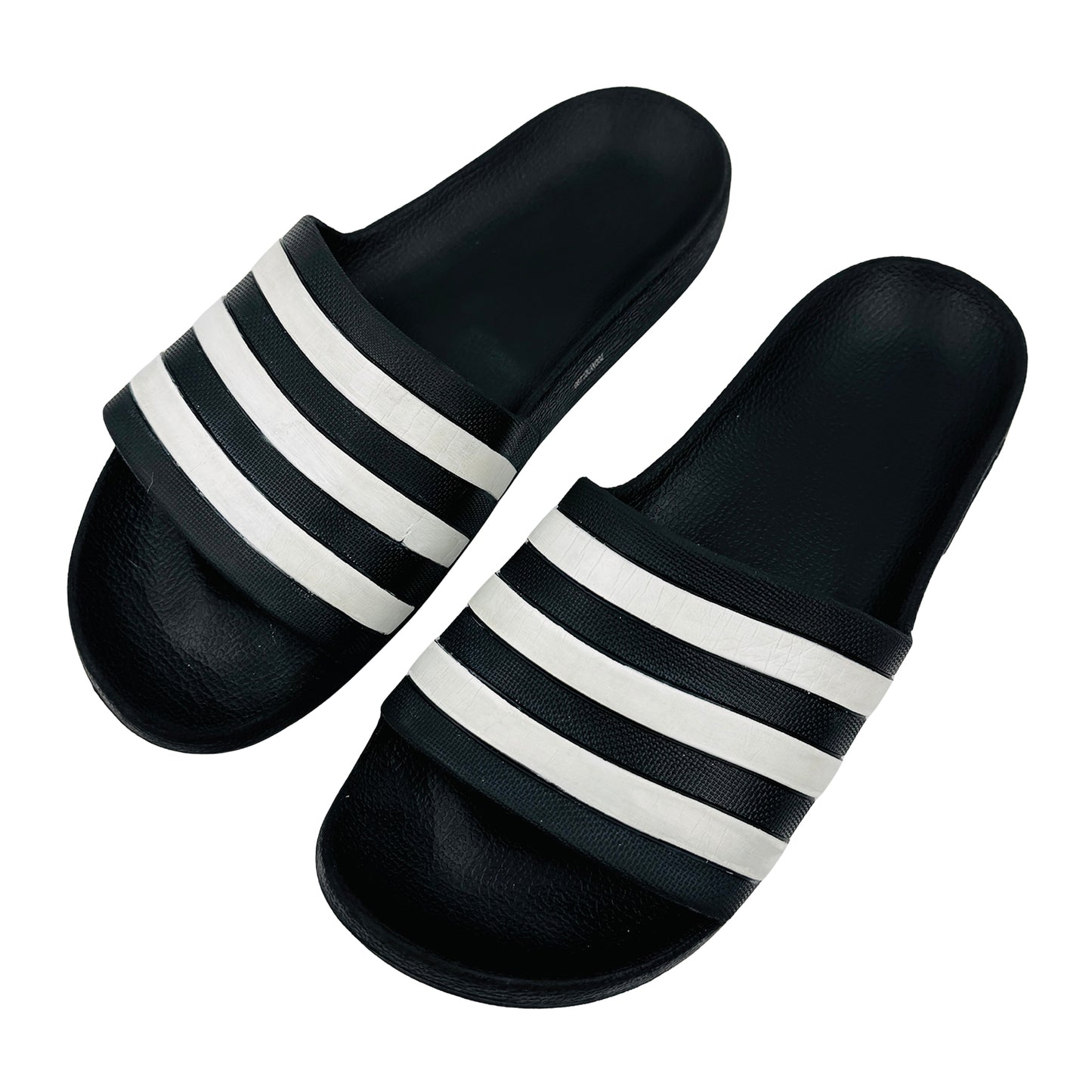 Adidas Adilette Aqua Black Foam Slides (Size 43)