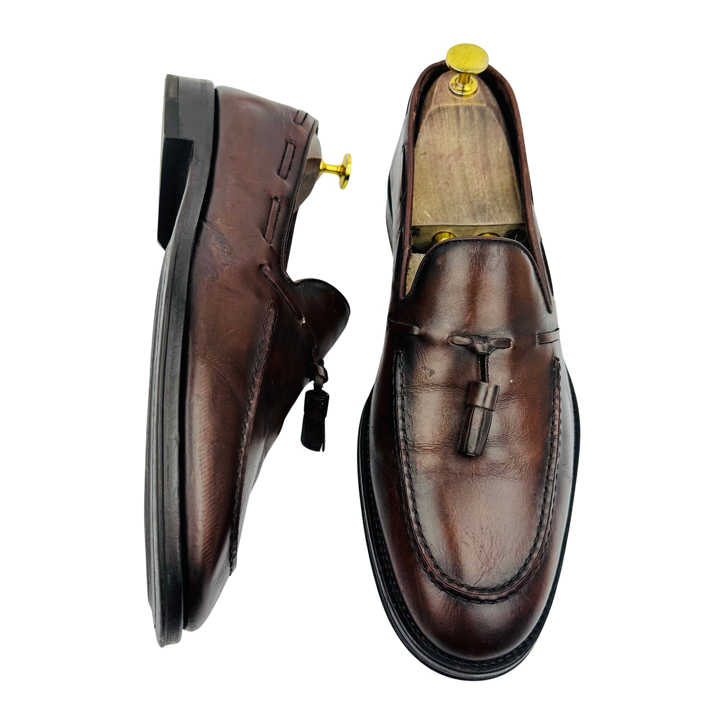 Massimo Dutti Men's Dark Brown Tassel Loafer (Size 42.5/43)