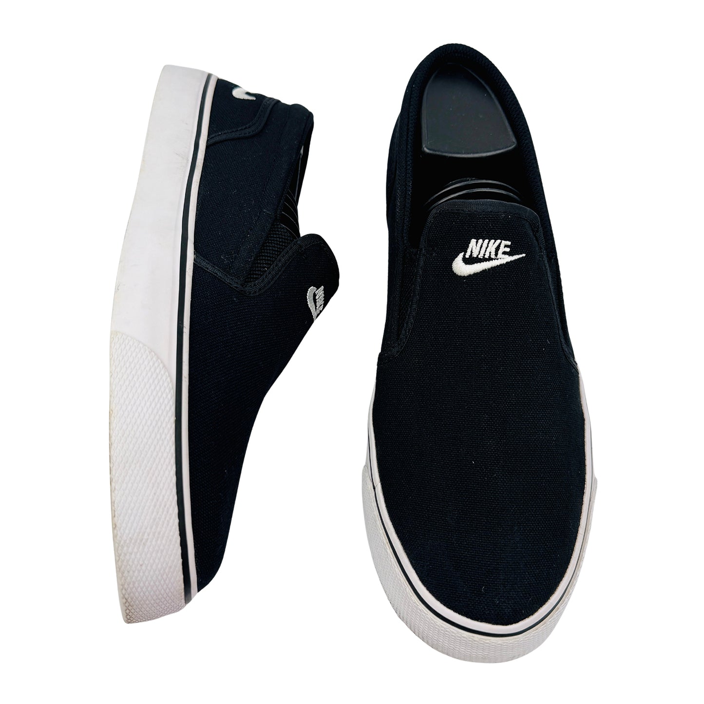 Nike Toki Slip Canvas 'Black White' Shoes (Size 41) - 724770-010