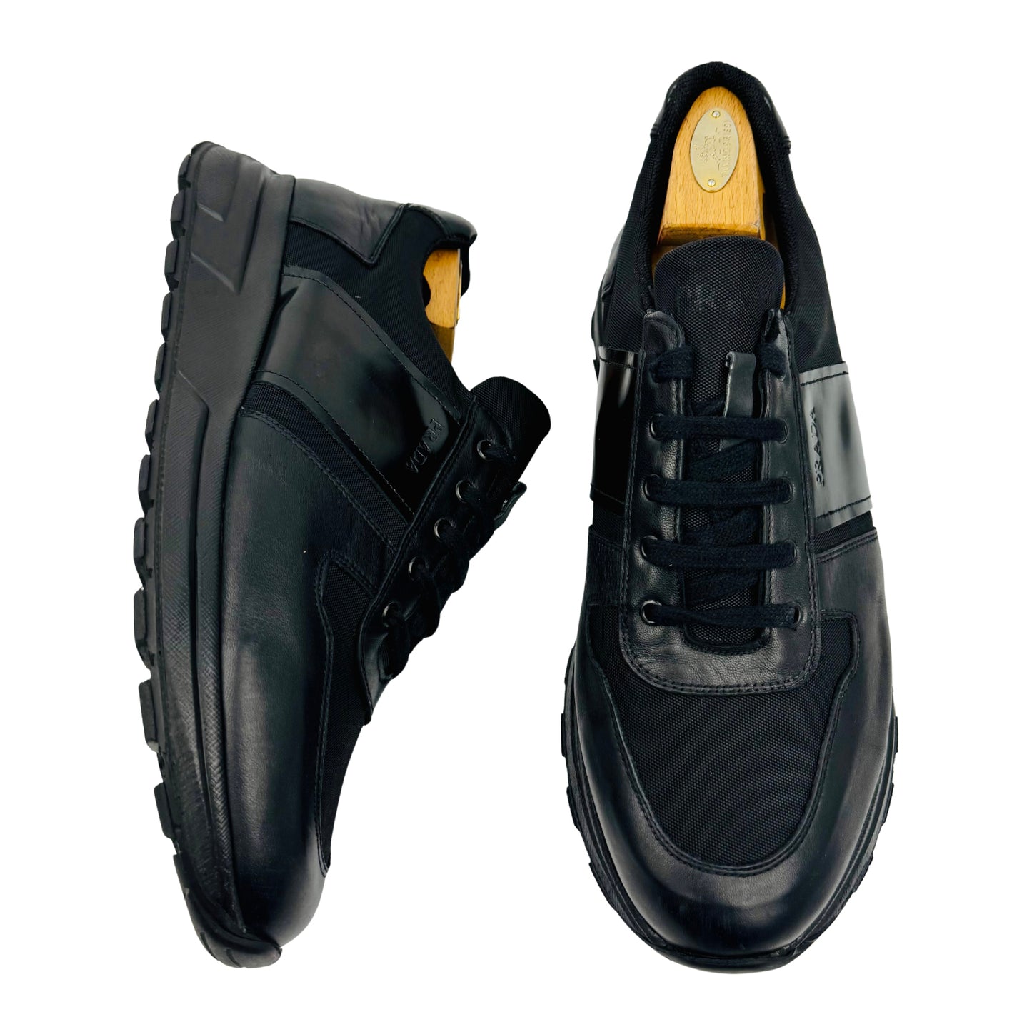 Prada Men's PRAX 01 Re-Nylon Black Sneakers (Size 45/45.5)