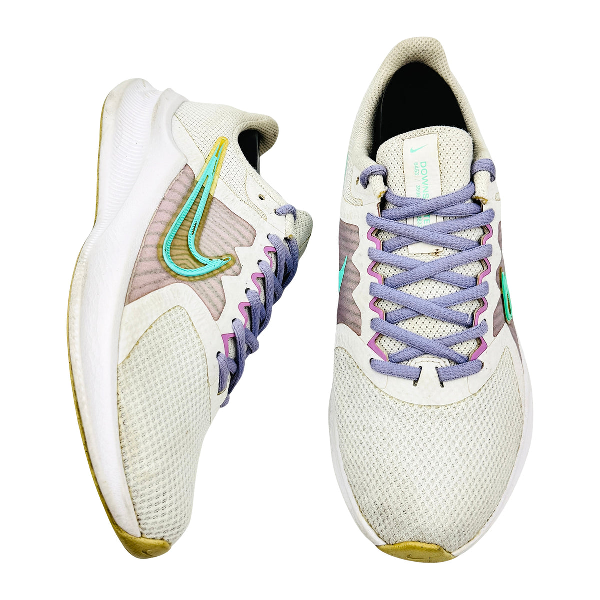 Nike Downshifter 11 'White Signal Green' Shoes (Size 38) - CW3413-101
