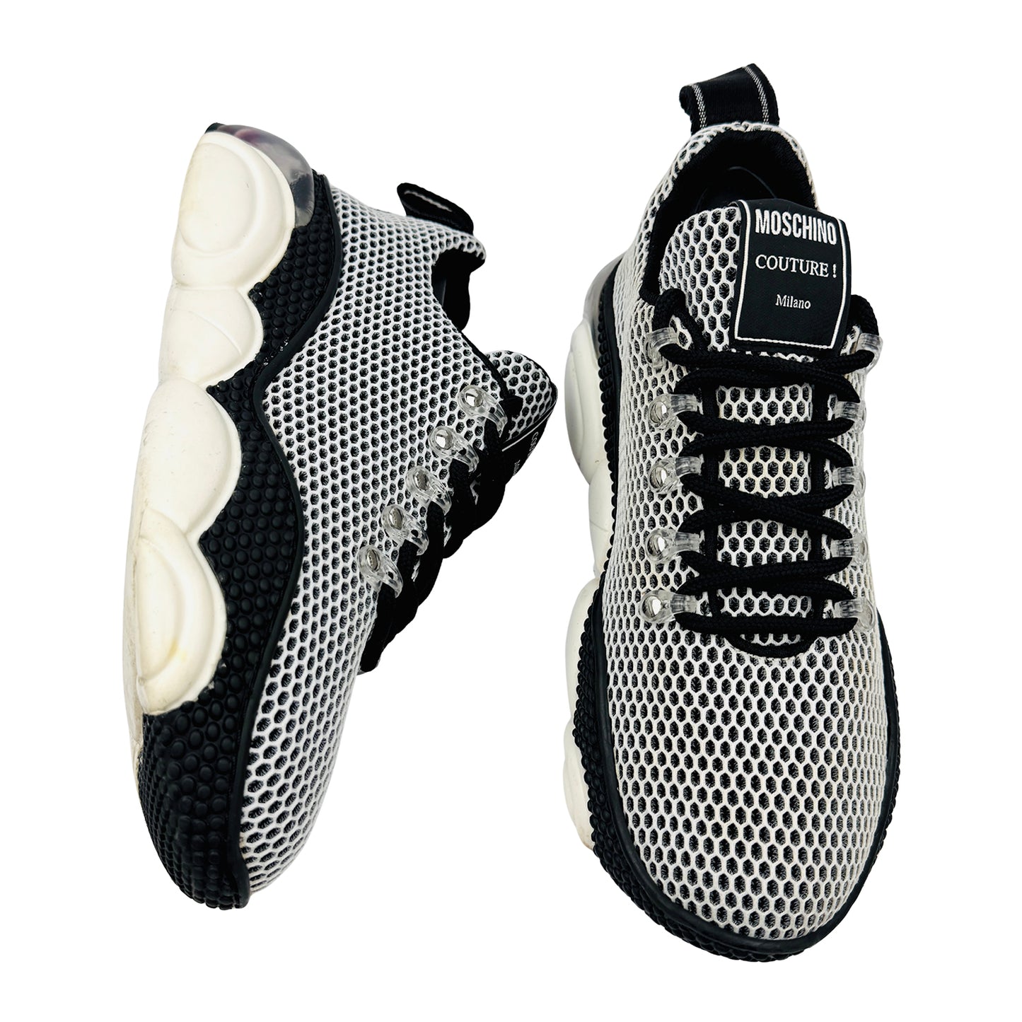 Moschino Bubble Teddy 'Black White 3D' Shoes (Size 40)