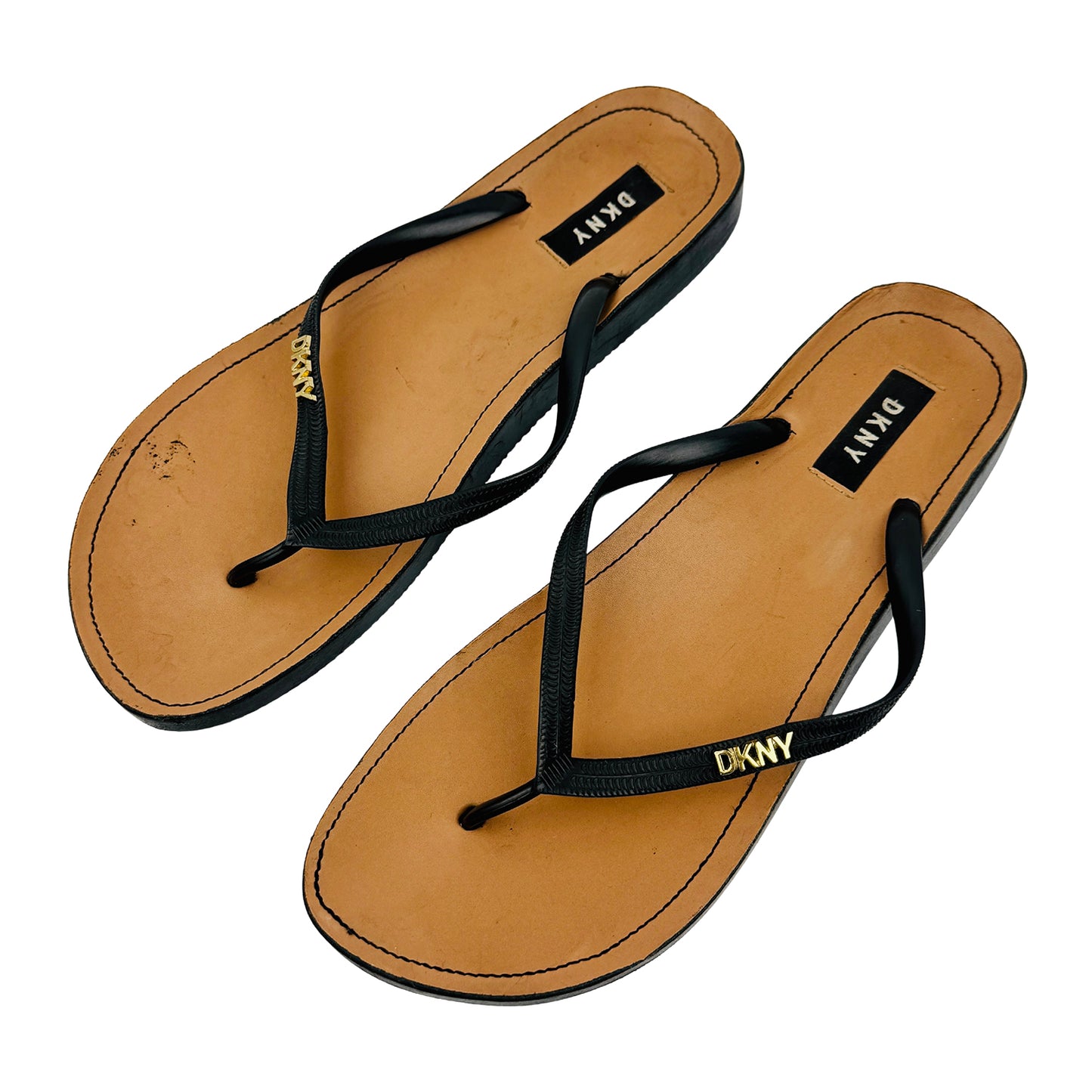 DKNY Women's Madi 'Black Brown' Slippers (Size 38.5/39)